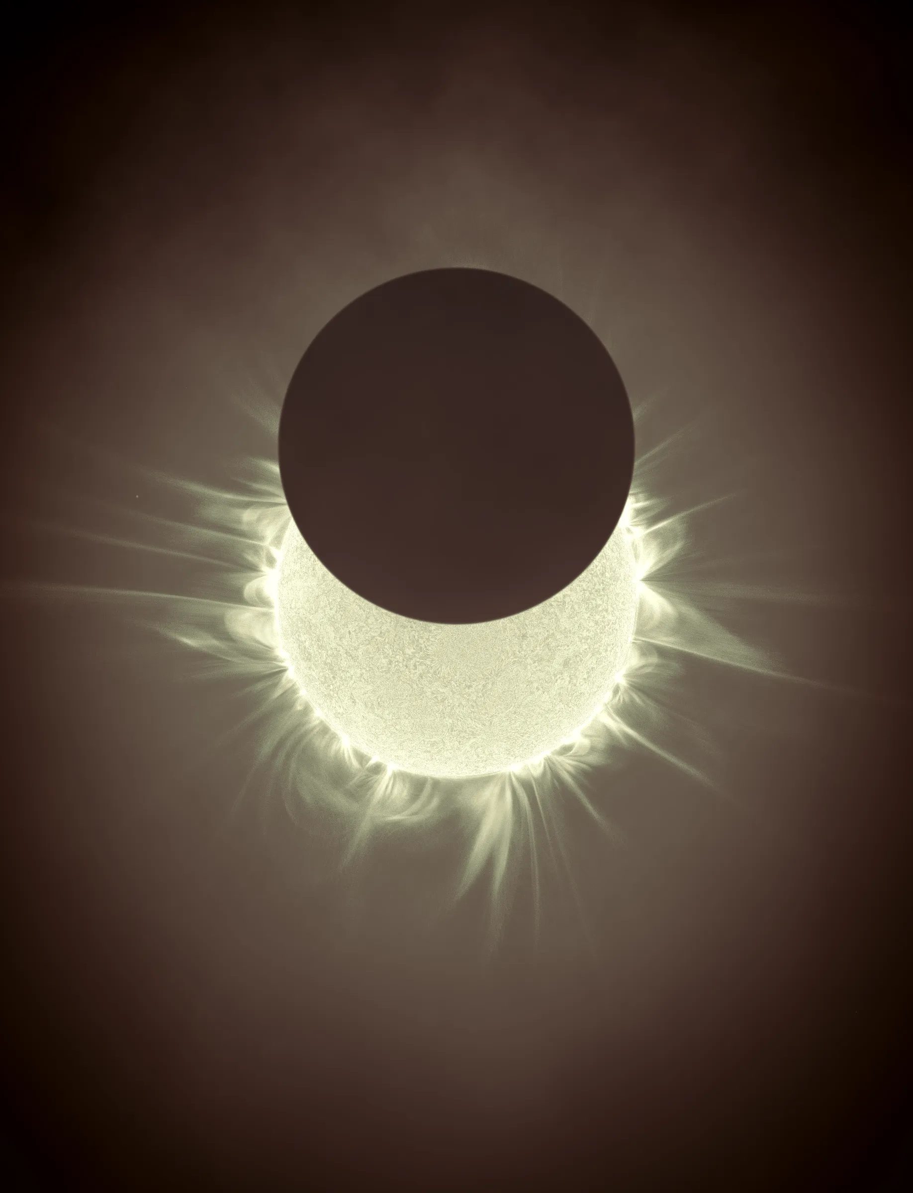 Solar Transits is a procedural exploration of the origins of astrophotography. Each image in this series depicts a randomly generated astronomical event but viewed through the lens of mid-to-late 19th century image capture techniques. The collection features a variety of rare alignments of stars, planets and moons, and are rendered in the spirit of the daguerreotype.

In June of 2012, I took a trip to Minneapolis to speak at the Eyeo Festival. Venus was going to transit while I was there. I was curious. I had not seen a transit before. At 5:09 pm on June 5th, a nearly imperceptible black circle began its march across the sun. Were it not a predicted mathematical certainty, it is doubtful anyone would have noticed. For six minutes, the light from the sun was 0.087% dimmer.

It is a significant thing to see an object silhouetted against the sun. We are so accustom to seeing our perfect circle of pure light that we can't help but to celebrate the occasions where something blocks the view. I still feel a little more excitement when a slight shadow shoots across the landscape on a cloudless day, the source being an extremely rare transit of a commercial jet liner.

Exponentially more rare is the planetary transit. When Venus hangs on the horizon, glowing against the night sky, it is all too easy to think it another star. Only when it is viewed in silhouette can its position in our universe be fully appreciated: orbitally locked like us, and forever drawing it's path around the sun. That tiny black circle effected me in a big way. The scale of the cosmos shifted into perspective. That doesn’t happen often. I was incredibly moved. It was an experience I will never forget. This project is an homage to that strange once-in-a-lifetime event.

As it turns out, I was very lucky to have seen it at all. In the time since my birth in 1972, a Venus transit has only happened twice. The 1st time was in 2004 but I lived in a part of the world where it was not visible. The 2nd time was in 2012. Unless I live to be 145 years old, there won’t be a 3rd time. There are a couple silver linings: the Great American solar eclipse is on April 8 2024, and Mercury will transit in 2032.

The first 10 sales will have the option to purchase their output in the form of a framed daguerreotype.