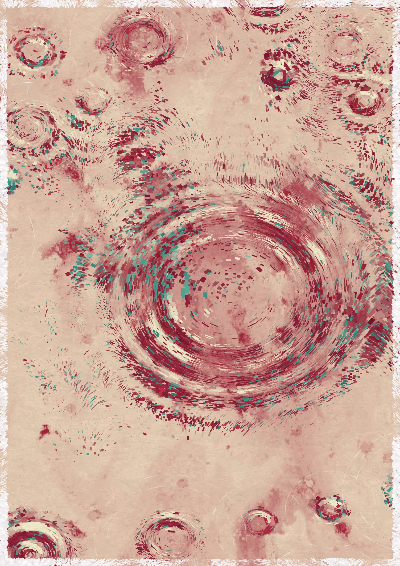 Rippling is a generative algorithm that recreates the impression of a raining day. It is a research for the balance between order and chaos. It is also a journey through time and light. Each token represents a different moment and space, creating a unique composition.

I took great inspiration from Impressionism, focusing on capturing the light of a moment. The highlights of the ripples are calculated with a simulated 3D water surface combined with a directional light in order to achieve the realistic look of the reflection. The result of this then serves as a base for laying the strokes on the canvas. Light plays an important role in our memory. Through the light and the colour we travel back to different moments and places in our memory.

The colouring of Rippling is inspired by the 24 solar terms of the Traditional Chinese Calendar. Each term represents a different period in the year. Rippling uses these terms to represent not only the time but also the memories of the season.

Growing up on a subtropical island, rain was a big part of my childhood. I can vividly recall those heavy showers in the afternoon of the summer. It washed out the agitating heat and calmed the world. With Rippling, I'm seeking to use a generative algorithm to recreate the feeling of a rainy day or night at different moments. And perhaps, it could remind you of the sound of the rain drops, the scent of the dirt after the rain or that moment the sunset peek through the heavy cloud ...