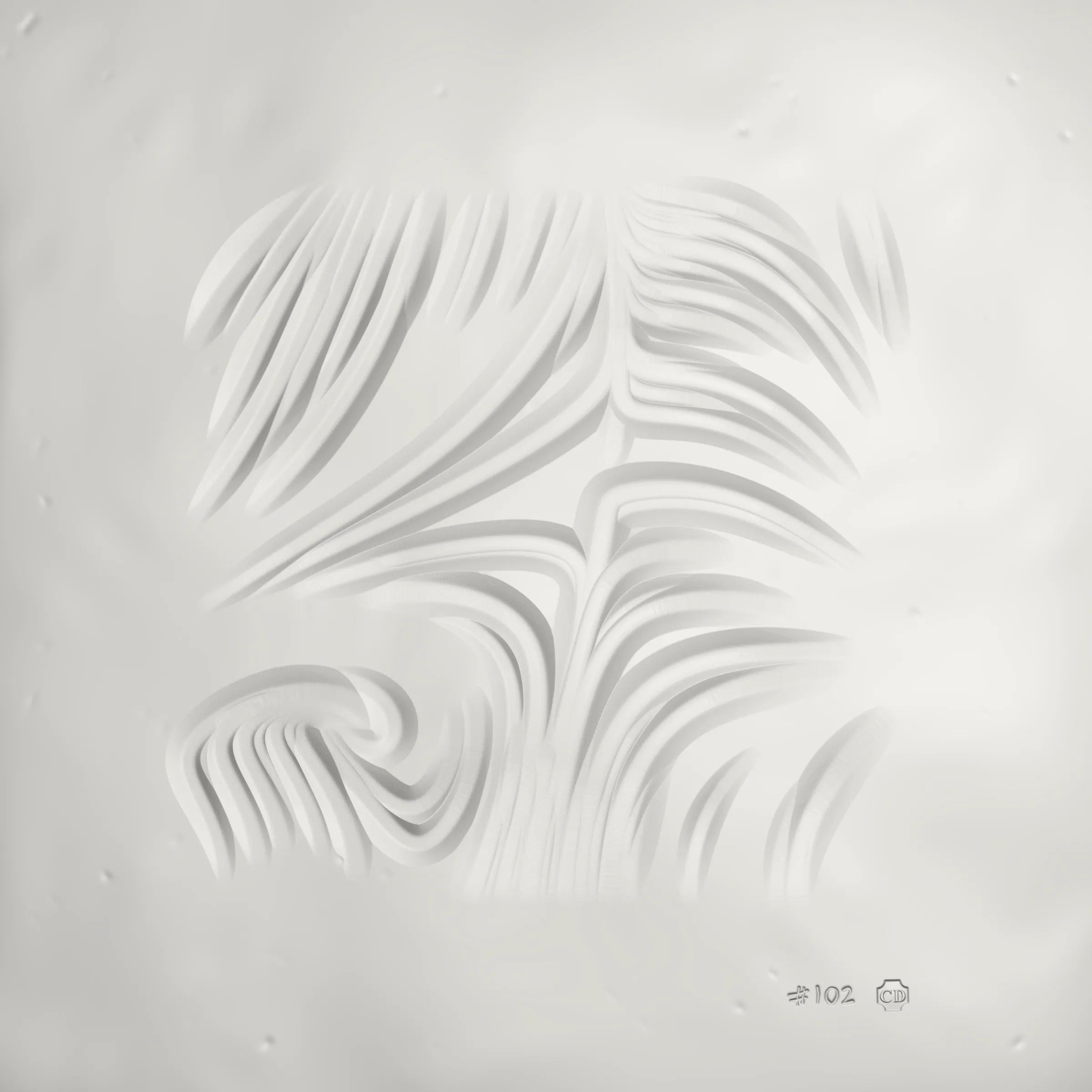 Inside the computer there’s a digital hand. The hand selects a metal implement, cuts off a slab of clay, and carves into its surface. It wanders like your hand wanders; it carves imaginary contours, sinuous and exploratory. It doesn’t know the end result so it carves lines until it feels content, and then it numbers the piece and stamps its maker’s mark. It fires the slab in a digital kiln (it calls this “minting”) and through this act its art is preserved for millennia. The hand runs its fingers over the textured surface, feeling satisfaction at having spontaneously produced a piece of art so beautiful, expressive, and unique.

---
 
Ceramics is a generative sculpture that mimics the physical expression of carving into clay. Through uncanny naturalistic rendering it challenges our notion of “handmade”. It asserts that the value of handmade isn’t the time it takes to make the work nor the physical materials consumed, but the endless small decisions and serendipitous details that appear along the way, as can be felt in each Ceramics mint.

Despite the handmade nature of Ceramics the outputs cannot be touched. Highly tactile images enchant the viewer to imagine their tangible representations, and leave them to dwell on their perception of materiality — both in the experiential physical world and conceptually-infinite digital space.