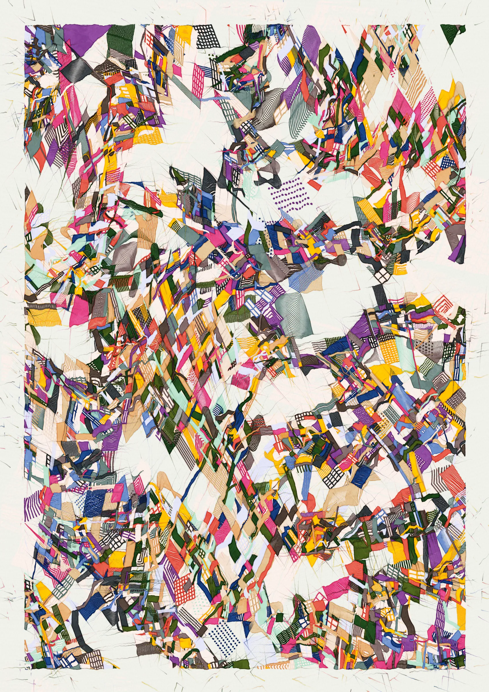 **Nära explores the connections that make us human.**

Nära (close or near in Swedish) is a celebration of friendships and relationships throughout our lives. How some of them are small, fleeting and ephemeral while a select few become lifelong bonds. The work examines the intricate graphs that are formed by these connections. Graphs are all around us and have existed for as long as we have been human. From early settlements of hunter-gatherers and nomadic tribes to the internet of today. It's all graphs.

Nära allows the viewer to explore and experience these graphs as a metaphor for the organic, organised chaos that is life. Shapes connect from one node in a graph to the next, sometimes spilling over, doubling down and creating layers of intricacy. Imperfection is embraced and Nära exposes the chaotic and unpredictable elements of life. 

The artistic vision of Nära is to highlight and expose graphs in a tactile manner that allows the viewer to see the whole graph, but also engage with the details and texture.  In doing this, Nära attempts to bring a novel contribution by pushing the boundaries of graph representation and introducing an emotional dimension to this oftentimes rigid and scientific discipline. By treating graphs as a metaphor for relationships in life, they become an integral part of the concept and an important artistic tool. 

Nära takes inspiration from the De Stijl movement in reducing the world into a deliberate expression in its smallest form and builds upon the use of shapes imbued with meaning in the works of Hilma af Klint. These ideas are expanded on by accepting that what is deliberate must also relinquish some control through the pseudo-randomness of generative art. This invites reflection on the balance of control and chance in our lives. 

_Through Nära, you are invited to reflect on the connections in your own life and on the significance of the relationships that define us as human beings._ 

To interact with the script:
- Press 's' to save.
- Add the following to the URL:
  - pd=x, where x is a number to control the resolution via pixel density (useful for rendering high resolution stills)
  - rs=x, where x is a number to enable and control the rendering buildup animation.