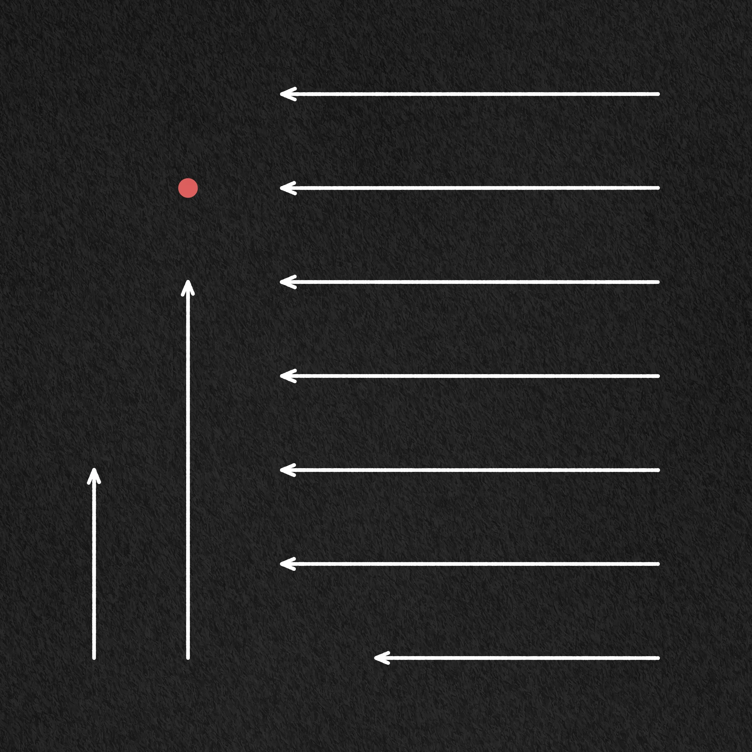 A simulation of me sketching 100 variations of the same idea. My focus and attention to detail wane with each successive drawing as boredom, frustration, and feelings of inevitability begin to sink in. By the end I find myself repeatedly asking: What's the point of it all?