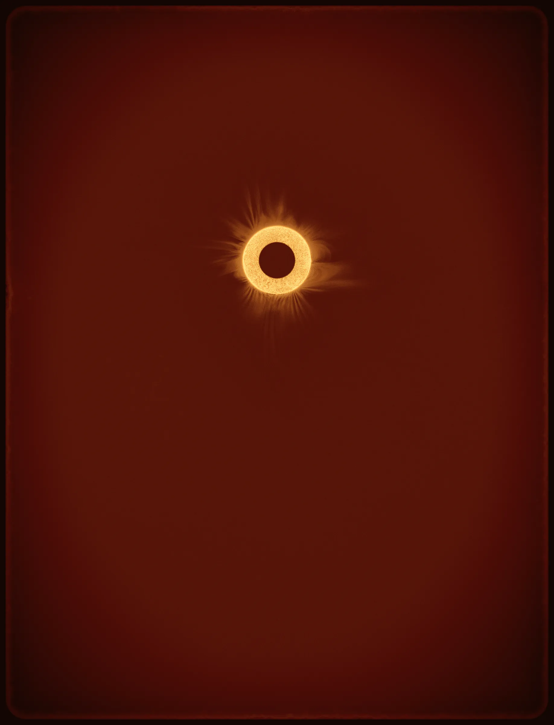 Solar Transits is a procedural exploration of the origins of astrophotography. Each image in this series depicts a randomly generated astronomical event but viewed through the lens of mid-to-late 19th century image capture techniques. The collection features a variety of rare alignments of stars, planets and moons, and are rendered in the spirit of the daguerreotype.

In June of 2012, I took a trip to Minneapolis to speak at the Eyeo Festival. Venus was going to transit while I was there. I was curious. I had not seen a transit before. At 5:09 pm on June 5th, a nearly imperceptible black circle began its march across the sun. Were it not a predicted mathematical certainty, it is doubtful anyone would have noticed. For six minutes, the light from the sun was 0.087% dimmer.

It is a significant thing to see an object silhouetted against the sun. We are so accustom to seeing our perfect circle of pure light that we can't help but to celebrate the occasions where something blocks the view. I still feel a little more excitement when a slight shadow shoots across the landscape on a cloudless day, the source being an extremely rare transit of a commercial jet liner.

Exponentially more rare is the planetary transit. When Venus hangs on the horizon, glowing against the night sky, it is all too easy to think it another star. Only when it is viewed in silhouette can its position in our universe be fully appreciated: orbitally locked like us, and forever drawing it's path around the sun. That tiny black circle effected me in a big way. The scale of the cosmos shifted into perspective. That doesn’t happen often. I was incredibly moved. It was an experience I will never forget. This project is an homage to that strange once-in-a-lifetime event.

As it turns out, I was very lucky to have seen it at all. In the time since my birth in 1972, a Venus transit has only happened twice. The 1st time was in 2004 but I lived in a part of the world where it was not visible. The 2nd time was in 2012. Unless I live to be 145 years old, there won’t be a 3rd time. There are a couple silver linings: the Great American solar eclipse is on April 8 2024, and Mercury will transit in 2032.

The first 10 sales will have the option to purchase their output in the form of a framed daguerreotype.
