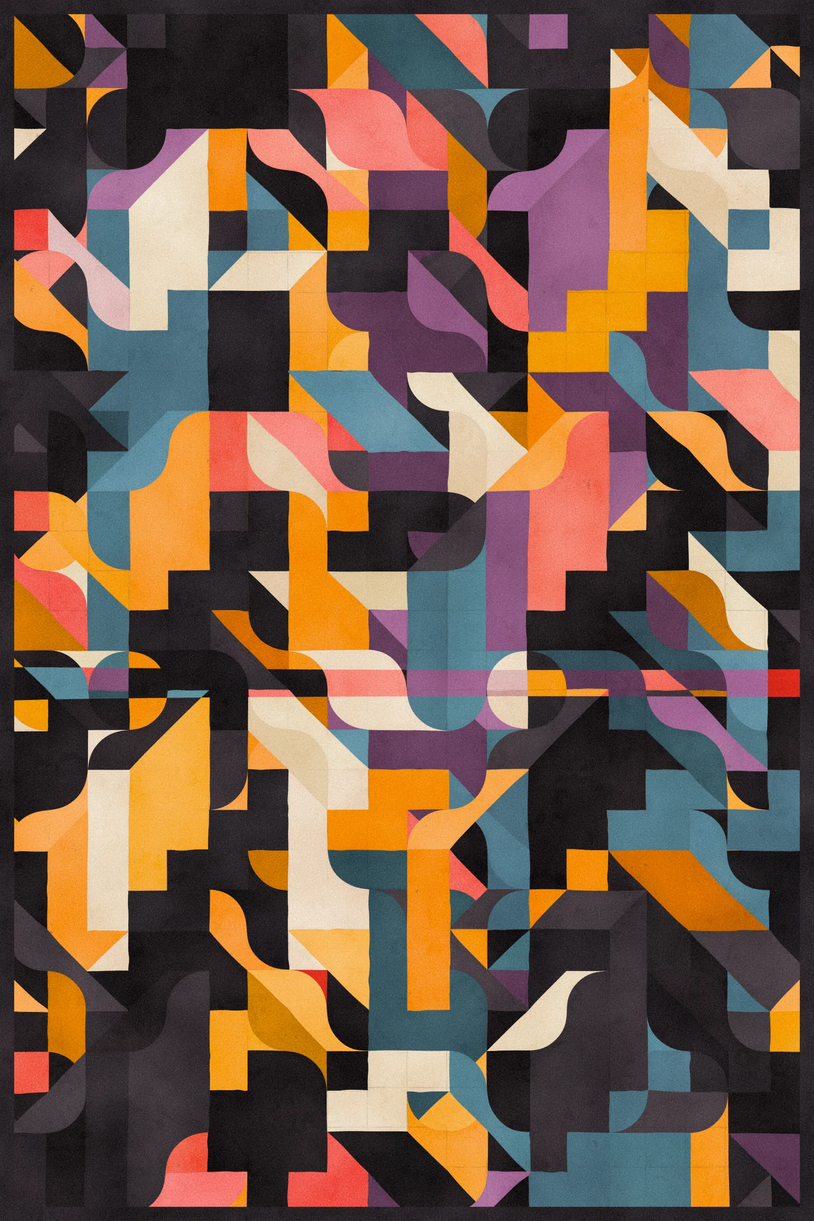 **Trichro-matic** meditates on perception.

As you explore the piece, your perception of the structure shifts. Elements change their relationships - what is out turns in; what is flat deepens. What stood adjacent now occludes.

The piece uses rhythmic color and form, displacement, and juxtaposition to create structures that invite interpretation and exploration. Some outputs challenge our depth perception conventions, while others manipulate explicit structural cues and emphasize intentional imperfections.

From this concept, the piece gets its name - Trichro-matic - denoting the ability to perceive using all three primary colors. The hyphenated "o-matic" denotes fictional machinery, hinting at the generative system supporting the piece. Both hand-selected and algorithmically-generated color palettes feature, with the latter aiming to elicit emotions akin to the former.

When you explore an output from different starting points, you understand the elements' relationships differently. In these changing interpretations, no answer is definitive. Each perspective, whether your first, your last, or someone else's, is valid.

Prints will be available for Trichro-matic owners. For more details, visit [this link](https://www.mountvitruvius.art).

Note: Renders might take longer on lower-end or mobile devices. This piece is my most technically complex release to date, relying on a custom GPU render process which can demand significant resources, even if outputs appear simple.

Finally, I dedicate this piece to my father, who suffered vision loss from a stroke in September 2023.