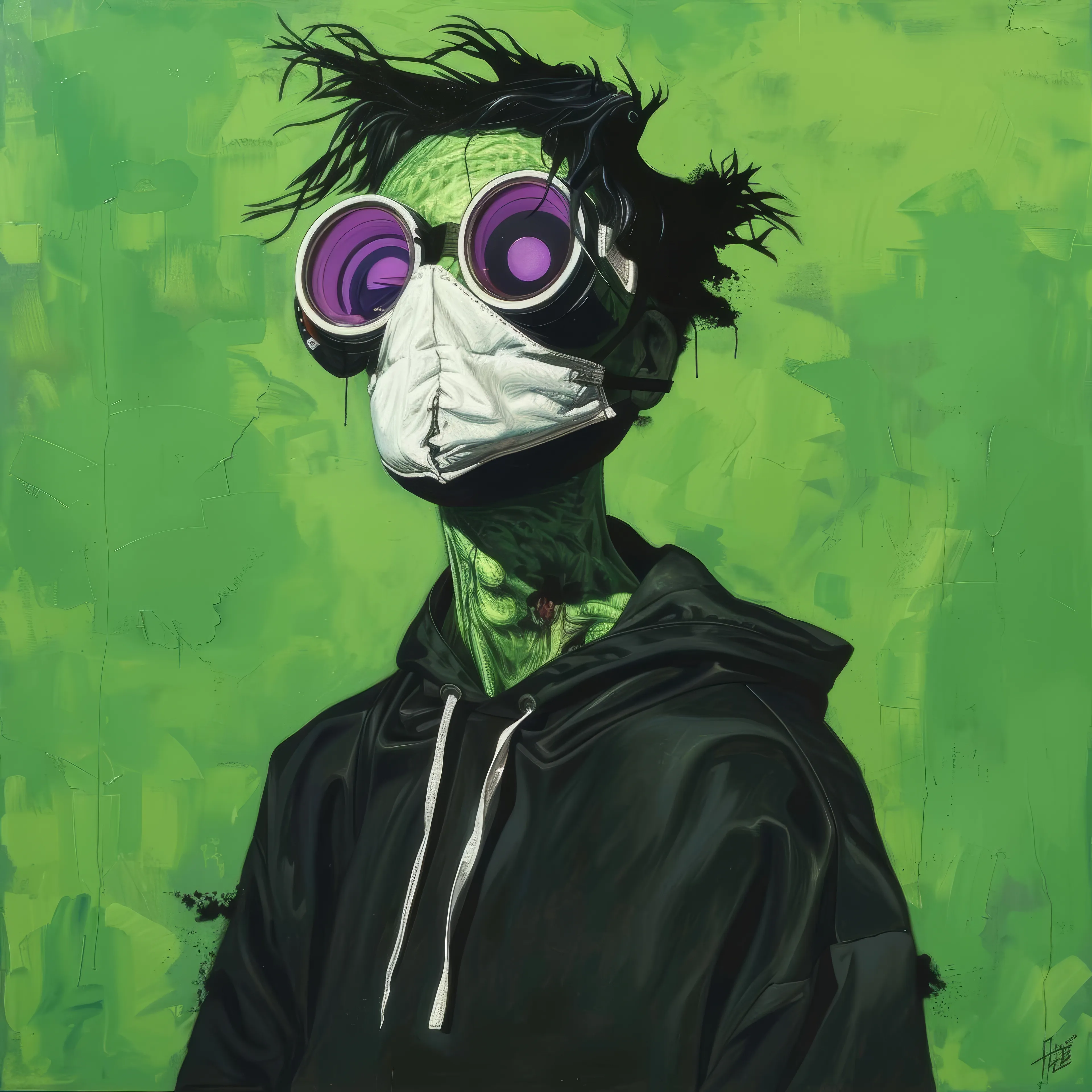 The MEDICIS is 365 artworks inspired by the Cozomo Medici Punk 3831
each work is an individual take that takes the punk and reinvisions it to a new art style and sometimes a completely unique narrative. This project is to commemorarte completing 1 year of GM posts from Nuclear Samurai to Cozomo Medici