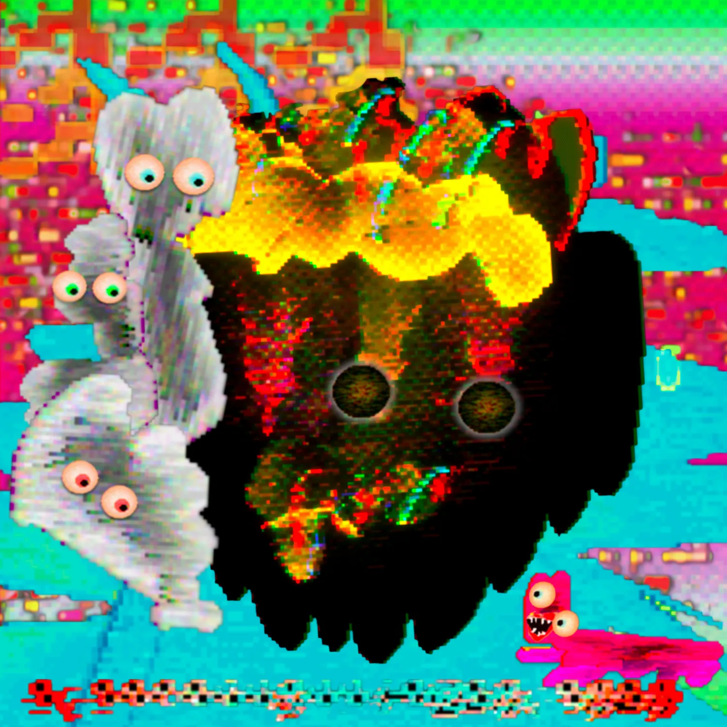 699 portraits from the year 2600 A.D. as retold by time traveler, kuujeb sharo. created from memory on an emulated amiga 1200 using digipaint v.III