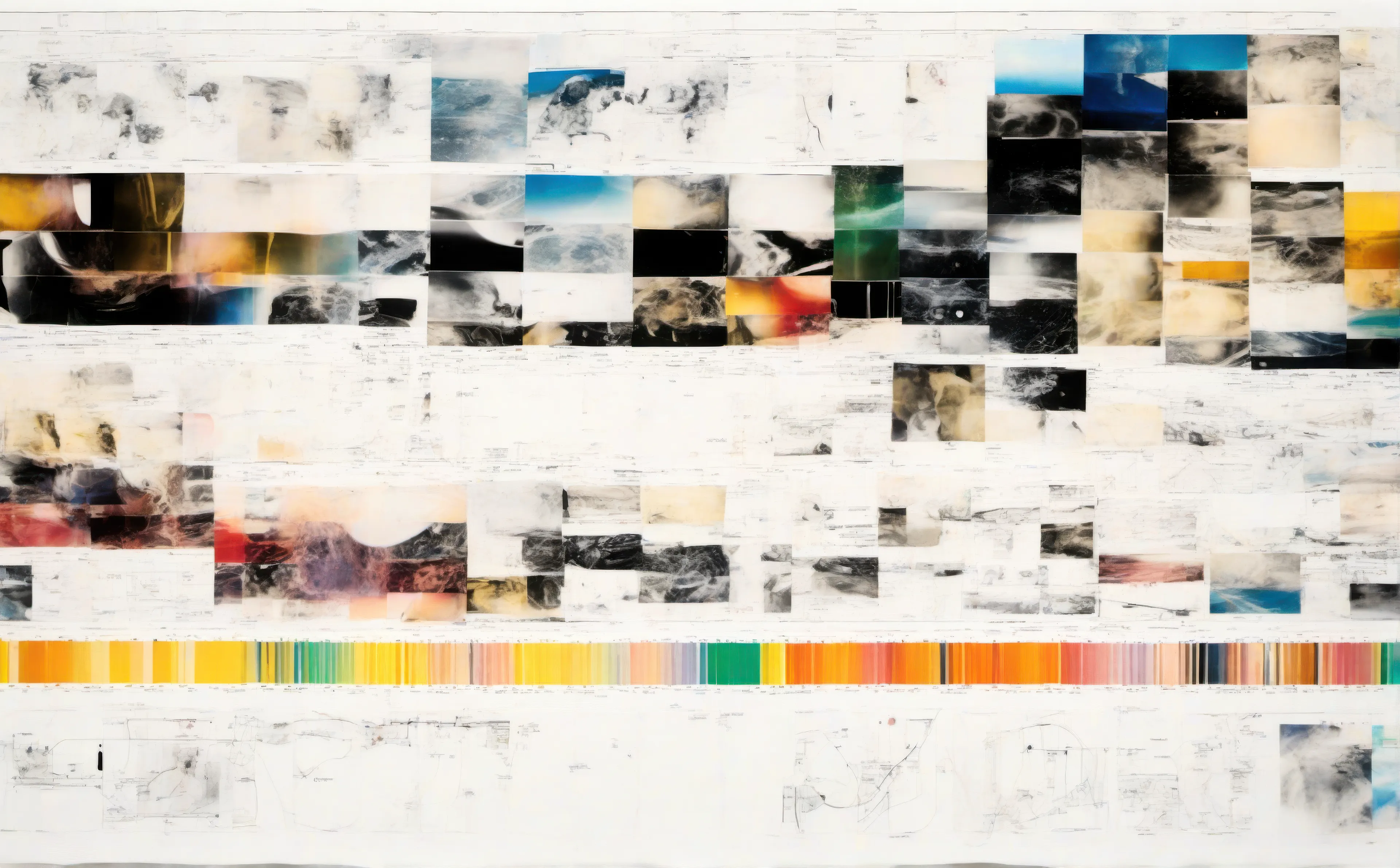Barry Sutton’s EVIDENCE is a journey of curiosity to decode the DNA of the creative process. In the development of AI systems, deep learning models and neural networks have been trained on billions of annotated images. In EVIDENCE, the artist mines this vast public data, extracting visual codes that, like handprints on the cave walls of Maros, provide clues to the multitude of latent dreams, experiences, subconscious decisions, and algorithmic calculations that give birth to human creativity. At its core, EVIDENCE turns the creative process into both subject and medium. The data itself—patterns, connections, and the interplay of themes across cultures and history—becomes the raw material for the art. Each piece reflects the simultaneous presence of structure and intuition, where analytical systems and subconscious impulses converge to shape the final form. The works invite viewers to see creativity not as a single act but as a layered and evolving process. Through this work, Sutton offers a window into how creativity manifests from the interplay of history, data, and technology. By rendering the invisible layers of the creative process visible, Evidence expands the way we consider the origins and trajectories of art. “AI enables me to reference an unprecedented memory of creative works, from ancient handprints on cave walls to masterpieces of art history and the visual noise of social media. I am tracing a thread that connects us across cultures, eras, and modes of expression, revealing the shared DNA of creativity that defines us all. This extensive mining of visual history and artistic lineage gives form to each piece, transforming data into aesthetic insight, algorithm into art.” – Barry Sutton

Verisart Certified: https://verisart.com/works/aa4e3c54-b041-4fea-aba9-4ee4d6ffba81