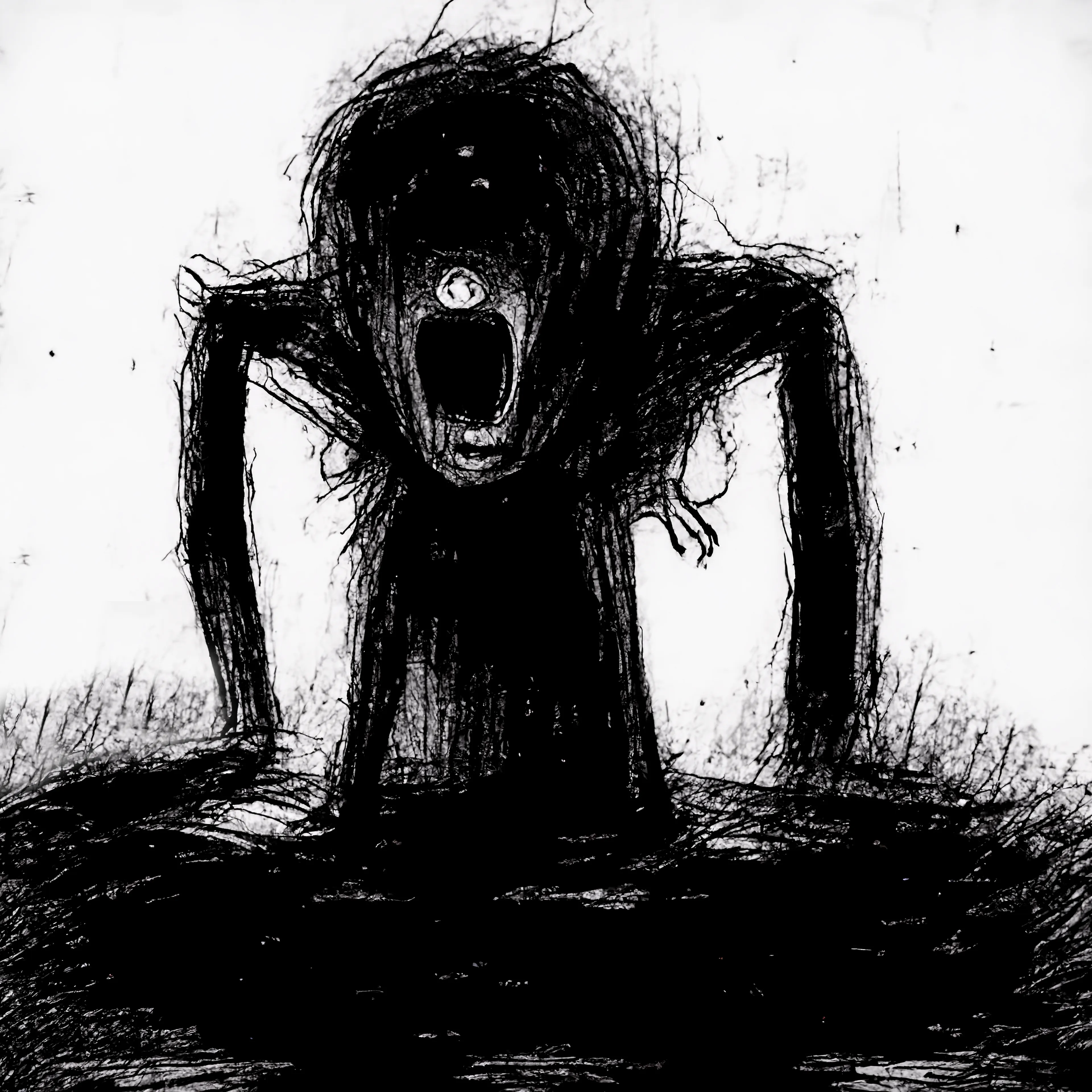 Digital painting generated with with Midjourney (Artificial Intelligence) and post produced in Photoshop by The Black Void - 2022

6933*6933 px

"Loneliness is the biggest enemy of a human. Cause it is more than the enemy. When a person becomes lonely from inside, no one can save the person from sinking under the deep sea of end." - Salman Aziz

The first owner will receive an exclusive white noise track + the original piece without retouching