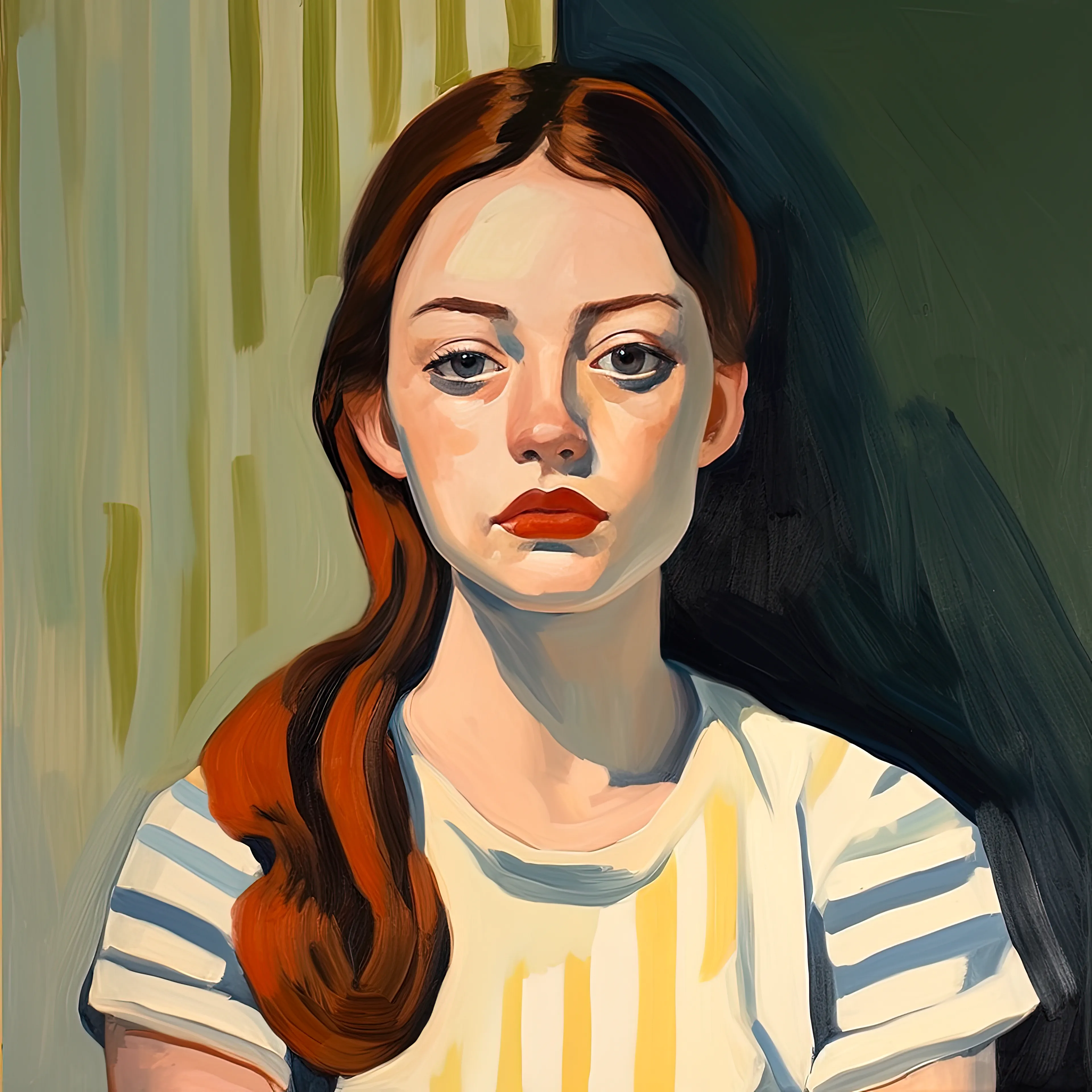 "Artists as Muse" is a reflection on the interplay between creation and creator, reality and imagination, and an exploration of the role of women in art history. In this series, I employ AI as a creative collaborator to “paint” vivid self-portraits of imagined female artists from different eras, at different points in their careers, each with their own unique artistic style.

Rather being the subject of the male gaze, these women artists are their own muse. These portraits are a gateway into alternate art histories, a contemplation of the multifaceted nature of self, and an exploration of the standards of beauty and femininity embedded within capitalist paradigms. 

Art history is not a monolithic entity, but a tapestry woven from countless threads. This series seeks to expand our understanding of this tapestry by inviting us to envision what could have been.