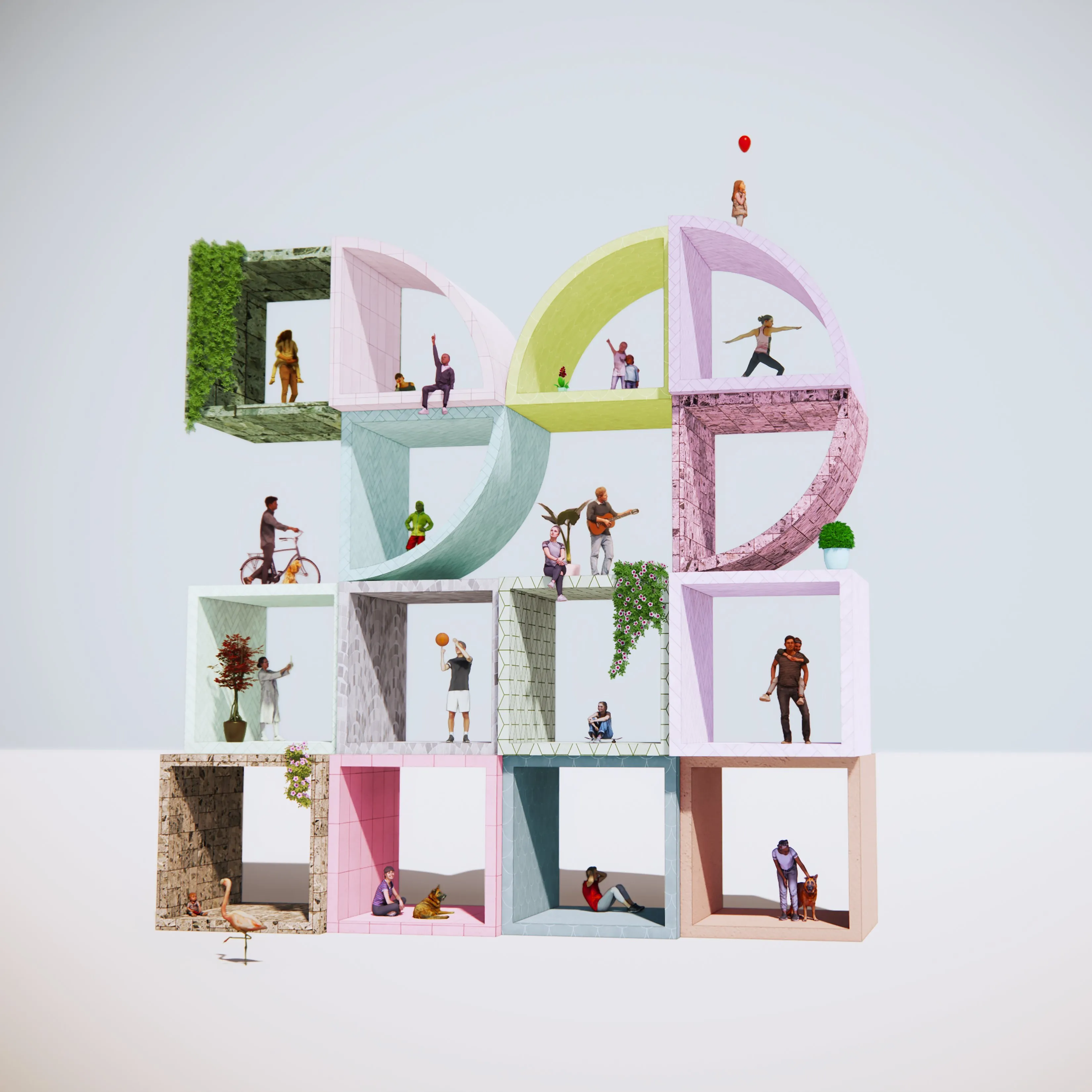 Portals of life framed by the Opepen geometry by Jack butcher.
