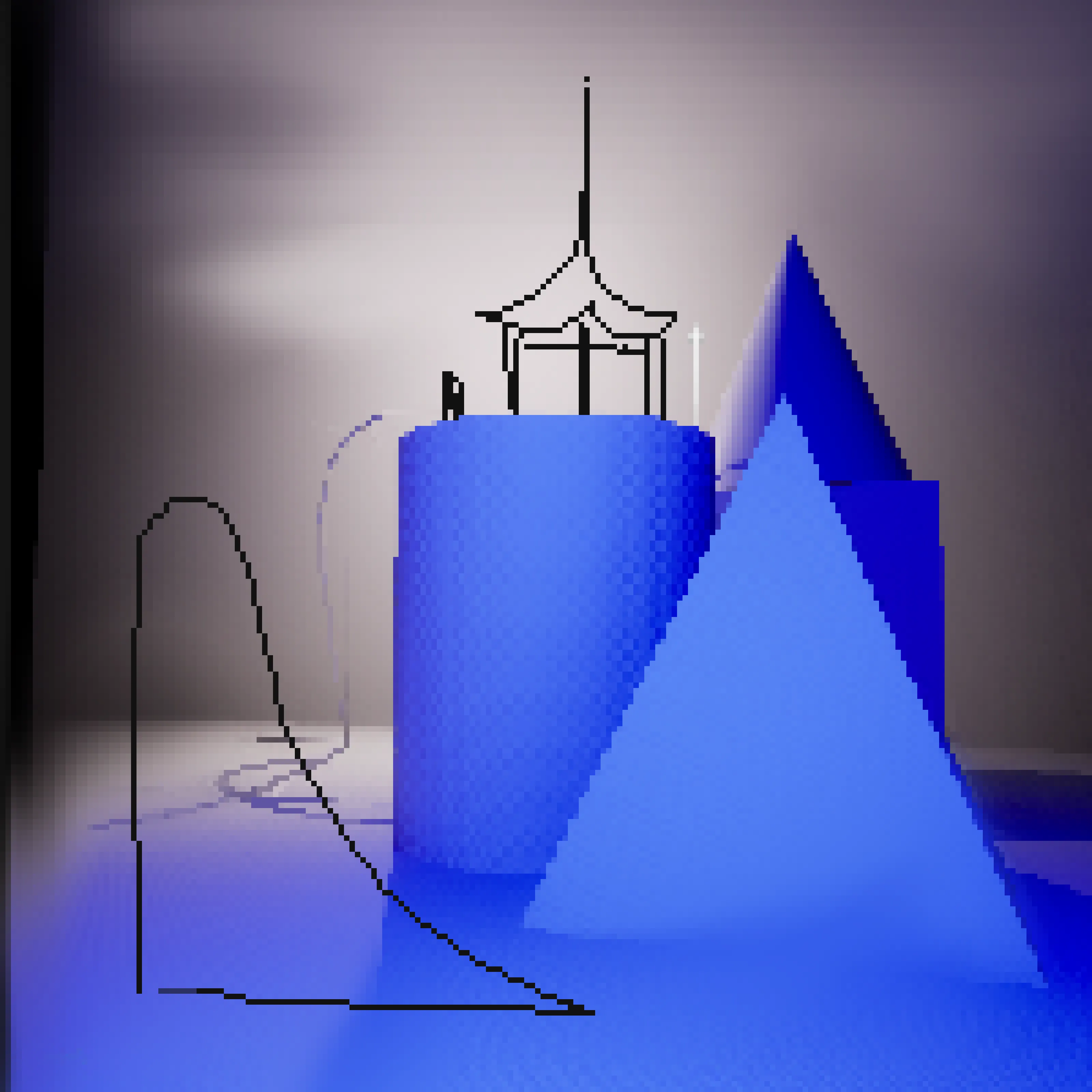 200*200p

Pixel pavilion built on leisure geometry. 