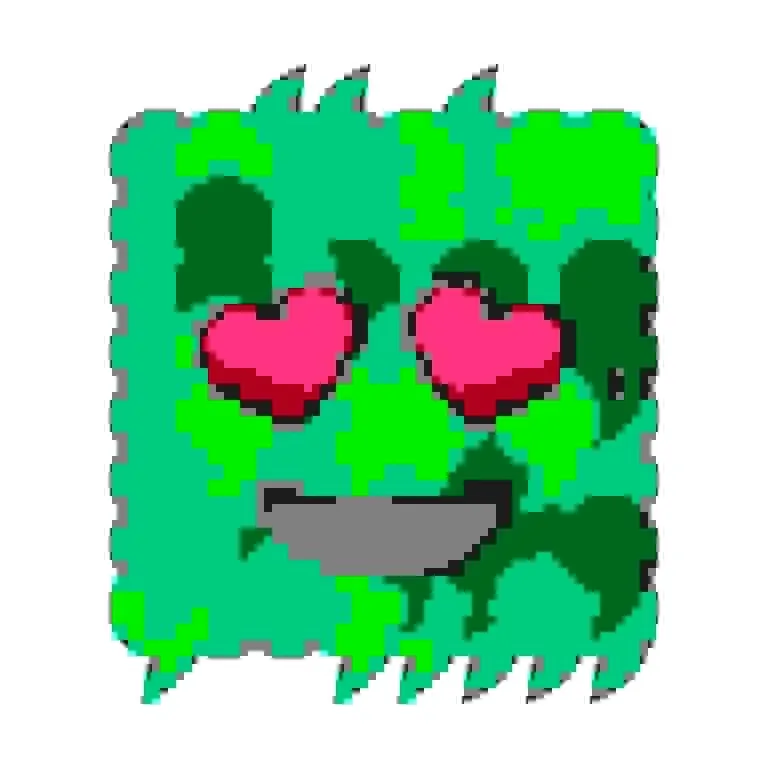 Kudzu is contagious, let the vine grow...

This is the token number 1242 but it has ID 81401881 (0x4da1819) with heart eyes (0x18) and open-smile mouth (0x19).