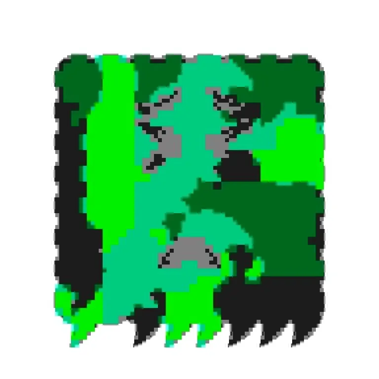 Kudzu is contagious, let the vine grow...

This is the token number 1062 but it has ID 69599501 (0x426010d) with whyyy eyes (0x1) and llittle-mad mouth (0xd).