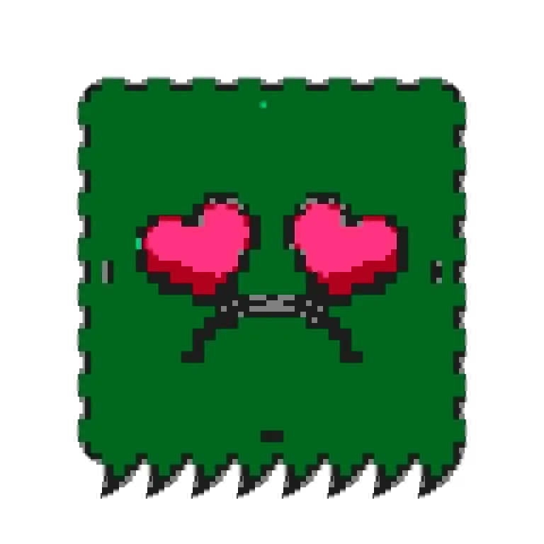 Kudzu is contagious, let the vine grow...

This is the token number 1 but it has ID 71694 (0x1180e) with heart eyes (0x18) and big-sad mouth (0xe).