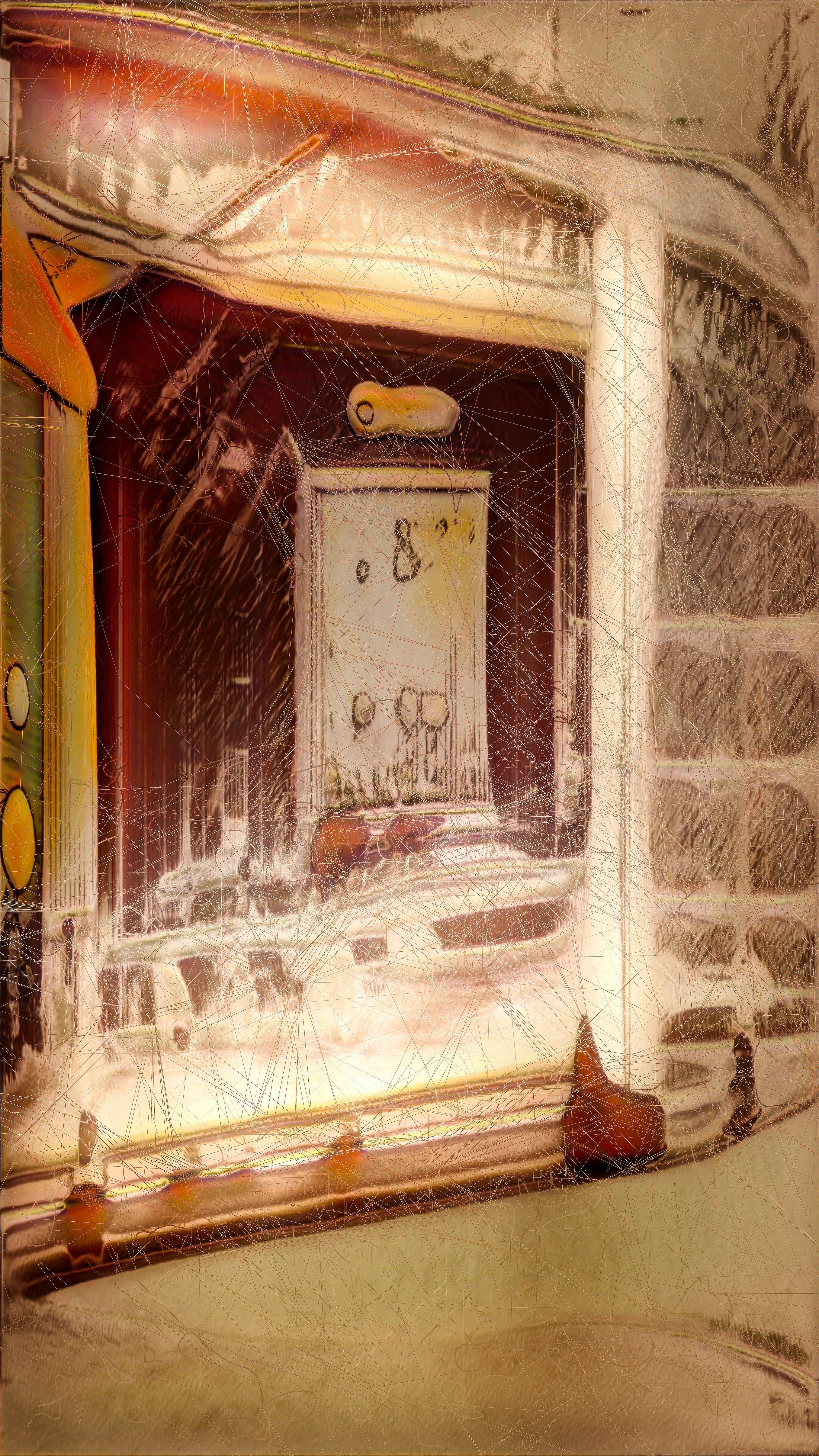 “Unsupervised — Machine Hallucinations — MoMA Dreams” is a series of algorithmic AI data paintings showcasing Refik Anadol’s unique collaboration with machine learning at the intersection of technology and aesthetics. Each image in the series displays a cluster of chosen “dream sequences,” as the artist goes through serendipitous allusions to modern visual expressions in the machine-mind.