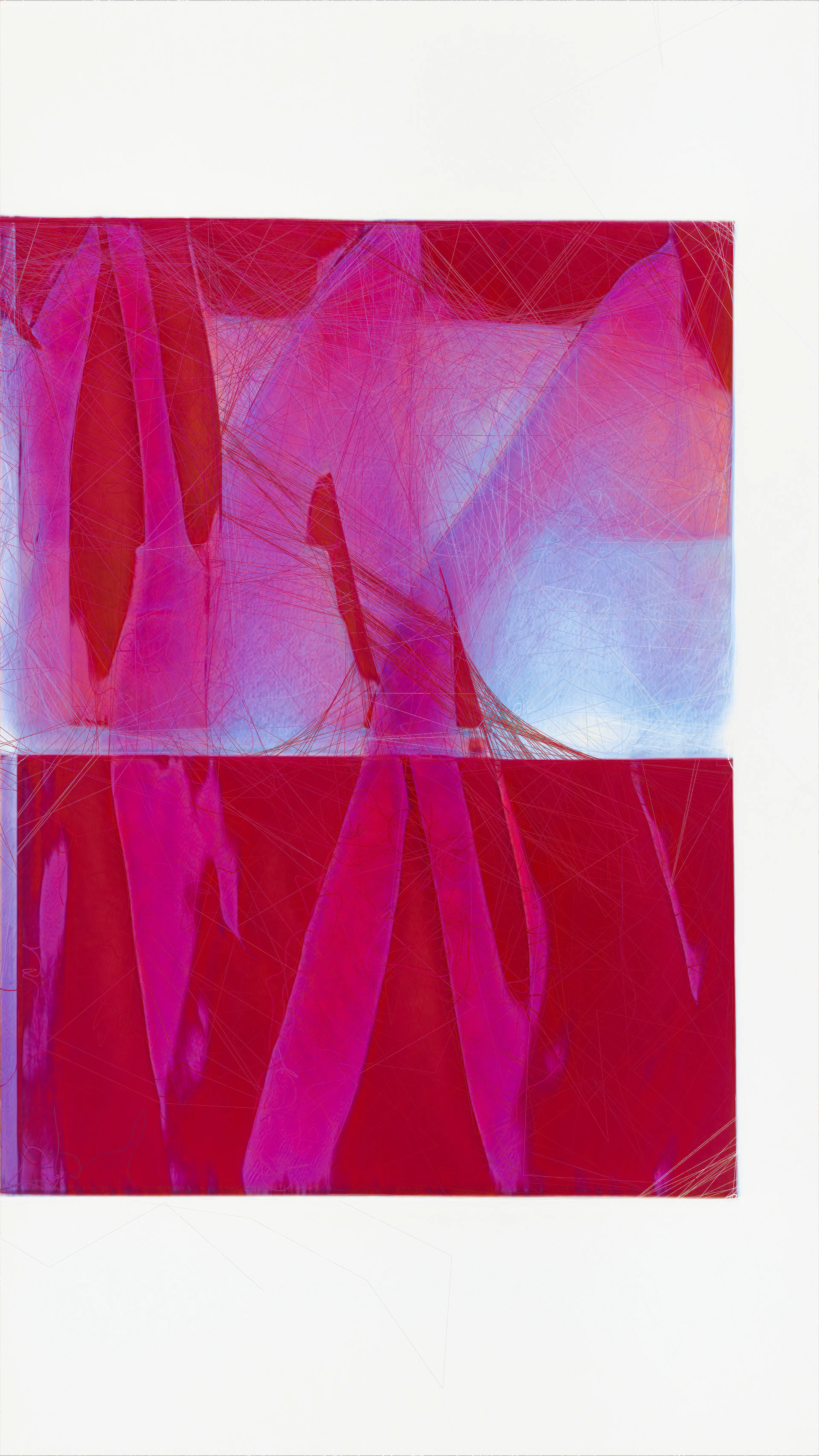 “Unsupervised — Machine Hallucinations — MoMA Dreams” is a series of algorithmic AI data paintings showcasing Refik Anadol’s unique collaboration with machine learning at the intersection of technology and aesthetics. Each image in the series displays a cluster of chosen “dream sequences,” as the artist goes through serendipitous allusions to modern visual expressions in the machine-mind.