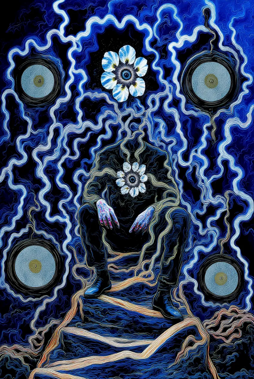 What do you become when your world collapses? TRANSDIMENSIONAL TRIPPERS is 500 answers: characters caught between states, solid forms becoming liquid consciousness, reality bending around those brave enough to transform. Every piece is a mirror. Step through the portal. The collection comments on crypto speculation, social media toxicity, and the search for meaning, rendered in MLOW's drippy digital alchemy aesthetic.