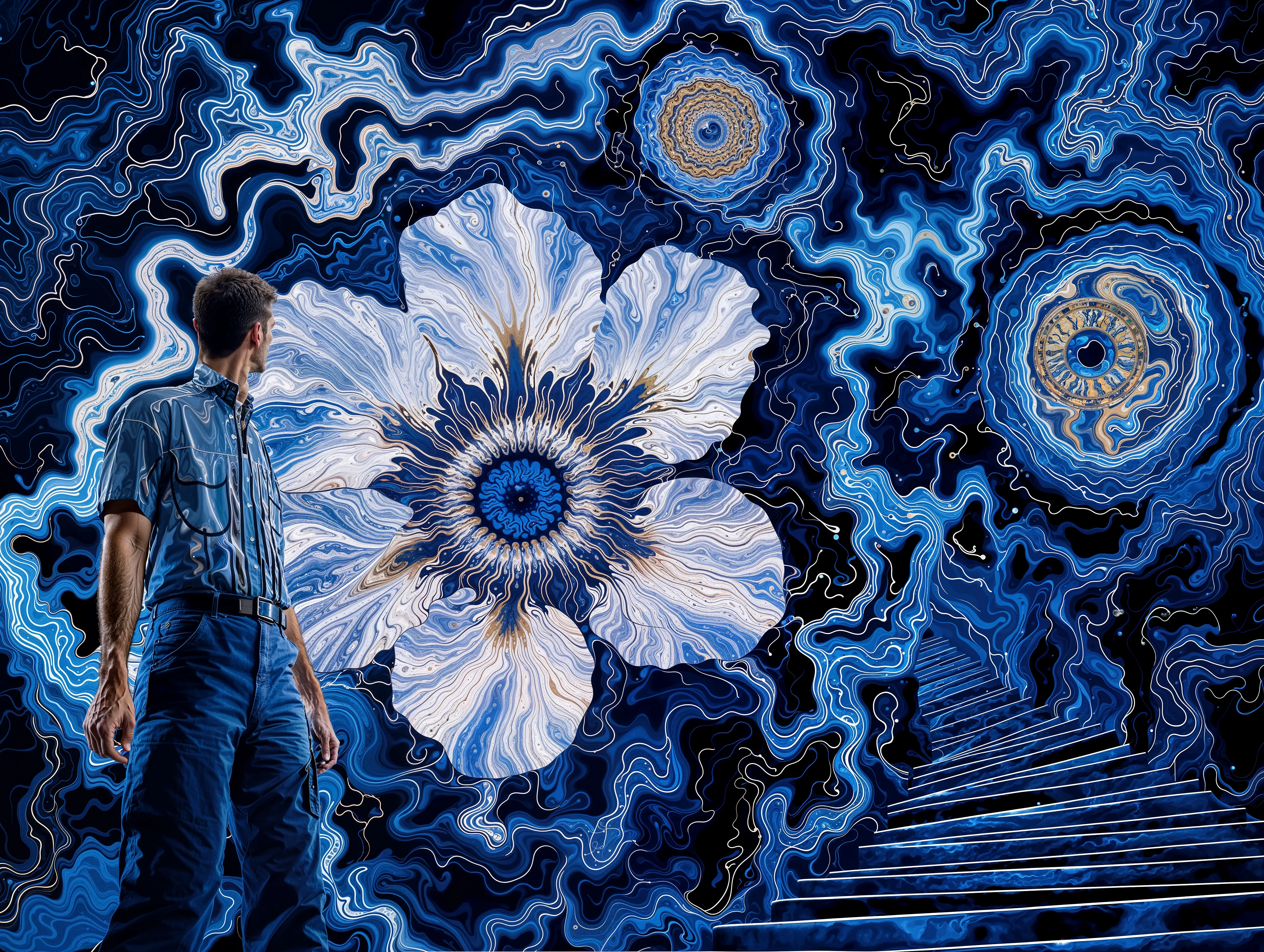 What do you become when your world collapses? TRANSDIMENSIONAL TRIPPERS is 500 answers: characters caught between states, solid forms becoming liquid consciousness, reality bending around those brave enough to transform. Every piece is a mirror. Step through the portal. The collection comments on crypto speculation, social media toxicity, and the search for meaning, rendered in MLOW's drippy digital alchemy aesthetic.