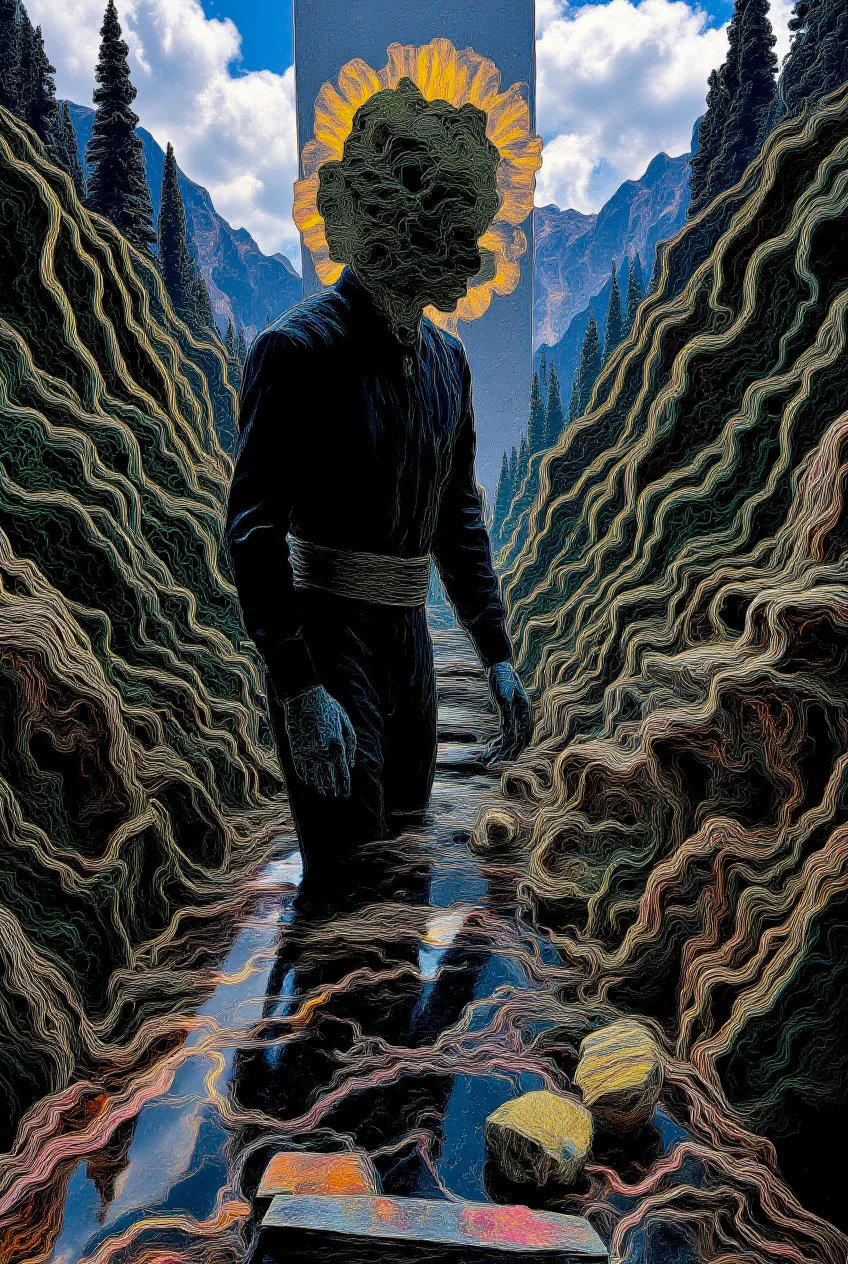 What do you become when your world collapses? TRANSDIMENSIONAL TRIPPERS is 500 answers: characters caught between states, solid forms becoming liquid consciousness, reality bending around those brave enough to transform. Every piece is a mirror. Step through the portal. The collection comments on crypto speculation, social media toxicity, and the search for meaning, rendered in MLOW's drippy digital alchemy aesthetic.