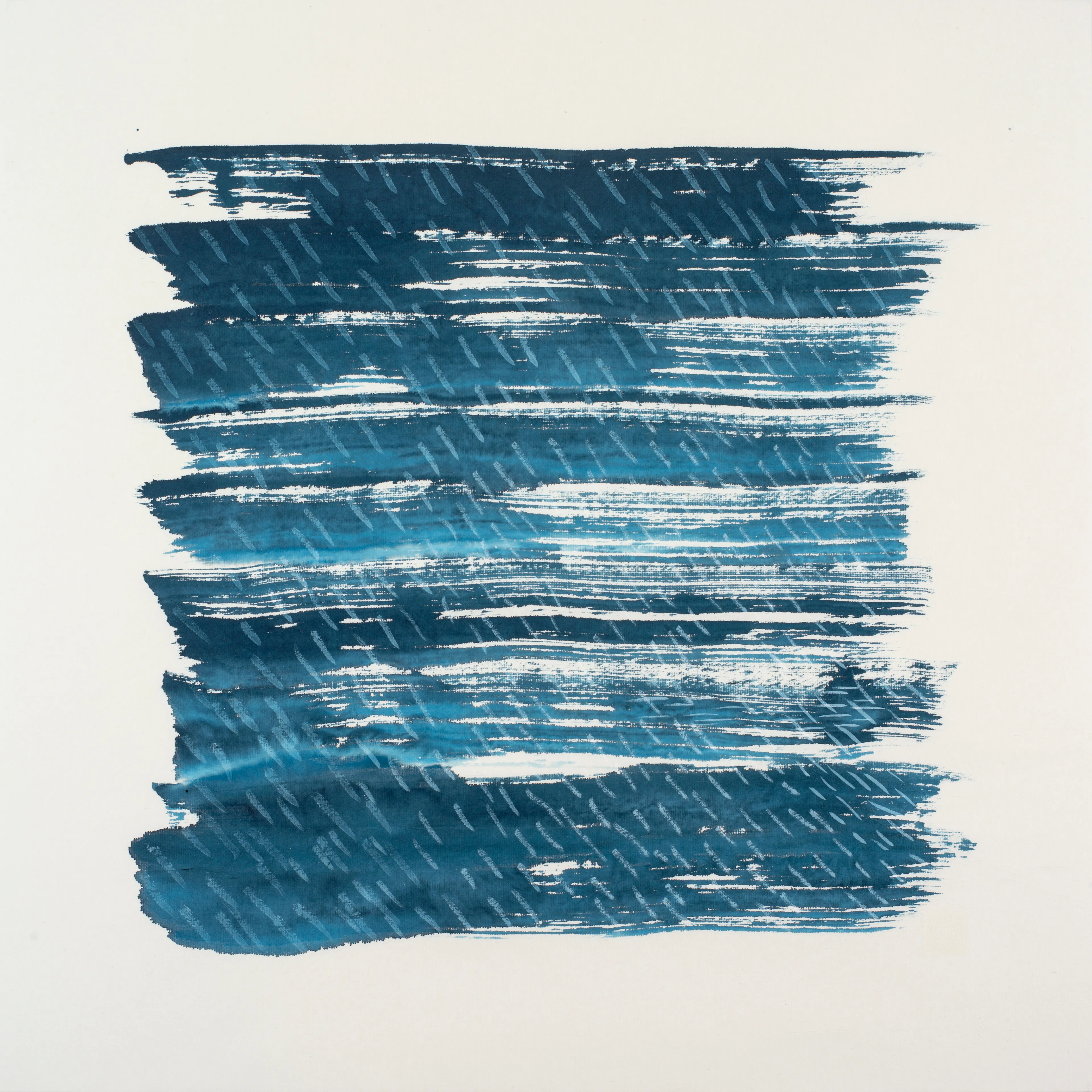 'Winter Storm Over the Ocean'

1/1
5440 x 5440 px
30MP

This delicate rice paper painting is characterised by expressive calligraphic brush lines, indelible mark making, palpable spaces and atmospheric stillness. 

The works in this collection oscillate between abstraction and figuration, drawing from an observation of nature to make visible the invisible. Through cross-cultural fertilization with the East I have sought, formed and felt an enriched understanding of the sublime experience. 

Professor Dong Ya’s review of 'Liminal Space' (extract)

“Georgina’s series of works express the integration of time and space. It is difficult to draw great mountains and rivers with limited ink. Georgina’s painting strokes, in which ink and water are blended together, are vivid and lively, simultaneously dry and wet. Her ethereal and flowing compositions from the scatter perspective with the eye of her heart is the spirit of Chinese ink and water with the form of Western Modern Constructivism."