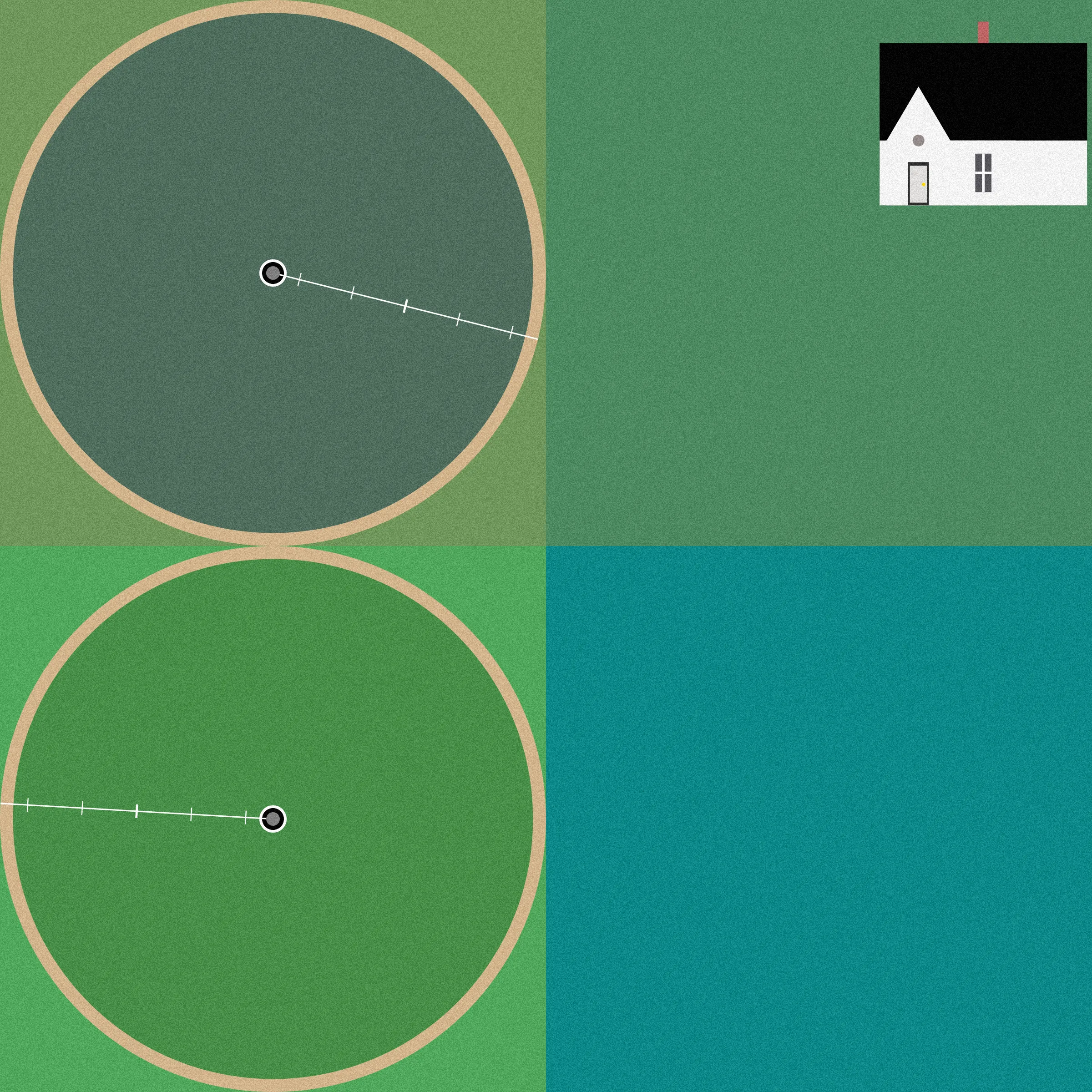 Theoretical Townships explores the tension between flatness and depth within aerial representations of landscape. The title references a well-known diagram, created in 1785, illustrating the method for numbering sections of a standard township survey. Mirroring the structure of this diagram, each output from Theoretical Townships is subdivided into a grid of sections, ranging from one to thirty-six. In addition to incorporating landscape elements, such as pivot irrigators, roads, and buildings, the code also overlays large blocks of color, which create associations with two-dimensional quilting patterns. Through this representational conflation of flatness and depth, the project reveals an inherent conflict between landscape and the grid: the former being an irregular, topographic continuum, and the latter operating as an abstract, geometrical device for measurement and control. Embedded within the tension between landscape and the grid is a complex set of relations regarding the history and politics of territorial expansion.