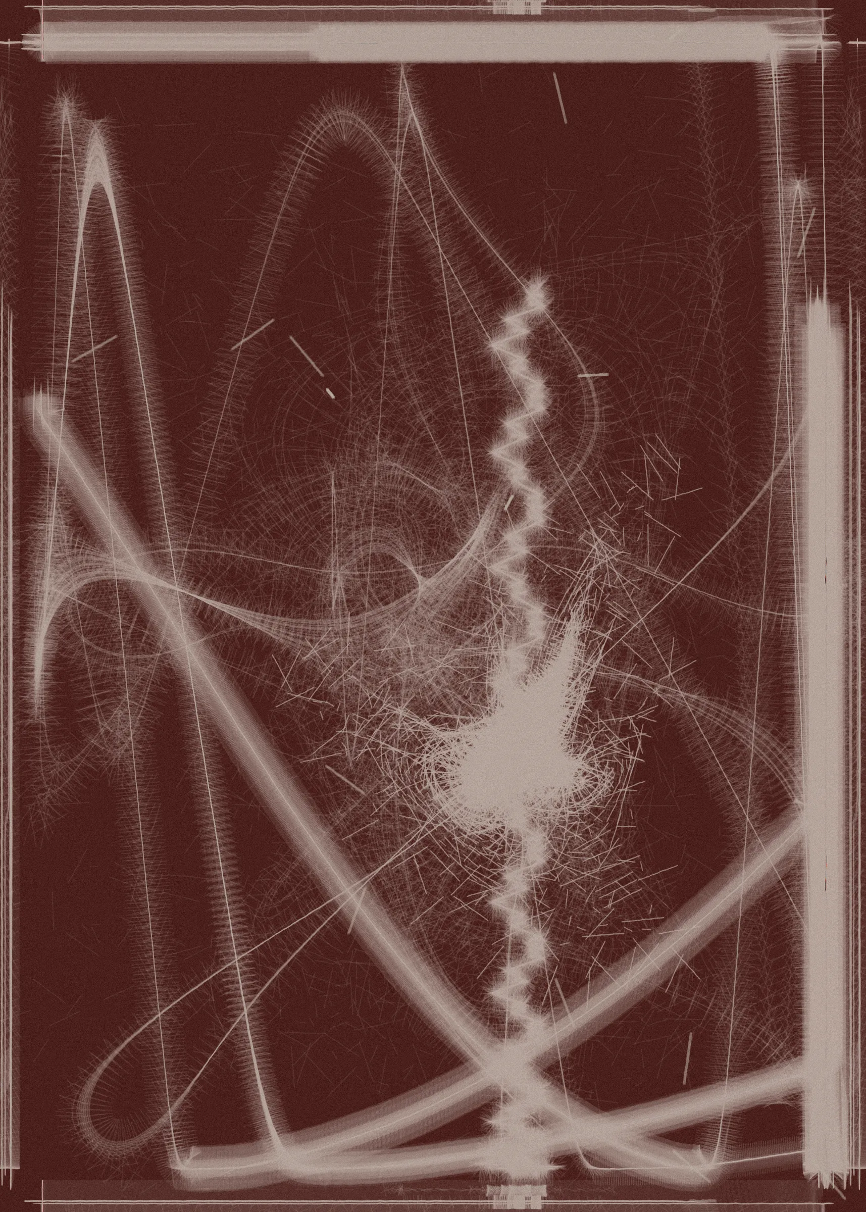 This project is a continuation of my research on particle systems. I like this process: using an algorithm to tame the chaos that particles create when they are impacted. And turn them into a finished work of art. It reminds us of our life: unlike chaos, we are constantly striving to build some kind of system, to gain a sense of balance and structure.
The emergence of the concept was, in a certain sense, spontaneous, like much in the work with generative art. While experimenting with the code, I found an image that strongly reminded me of the abstract expressionist aesthetic. Many associations have emerged. Apart from abstract expressionism, it reminded me of the work of the Gutai group. Their work, often emerging from spontaneous meditation, has always been close to my heart. While working on the project, I delved deeper into their philosophy, which became even closer and clearer to me. After all, Gutai was founded in post-war Japan, and the artists of the group developed freedom of expression.
While engaging with the enigmatic realm of chaotic phenomena, I find myself immersed in a meditative state, gently guiding the unruly currents of my thoughts. It is a graceful endeavor, seeking to imbue them with serenity and hush their ceaseless gallop.
I explore different states of chaos and our emotions. From barely manageable to gradually gathering into a coherent system.