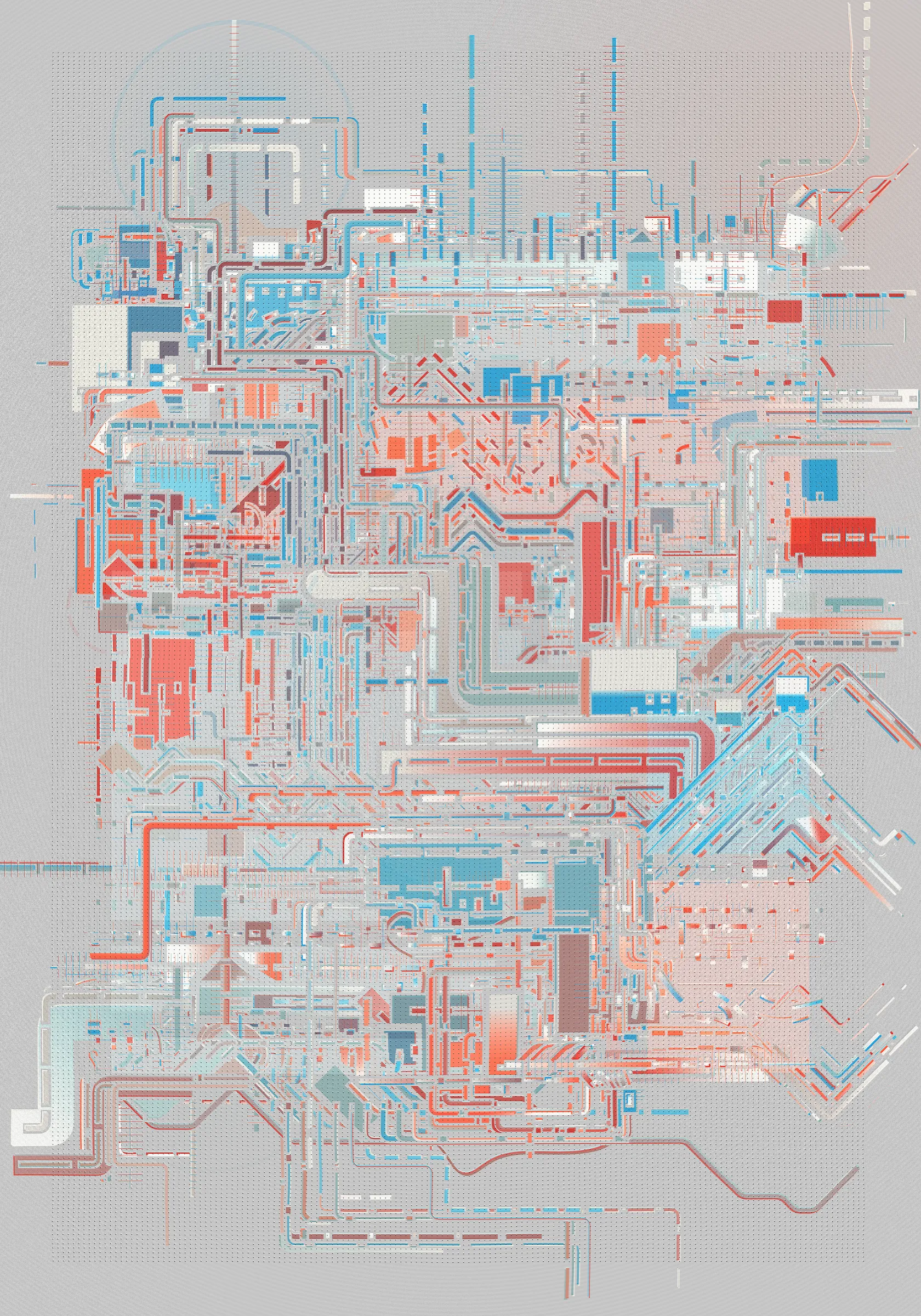 I was a kid of the 80s, and like many of my generation, I loved arcade games. What made it even more special was that my father worked as an operator in the Arcade industry. Sometimes the malfunctioning machines were just dismissed, but other times these were brought to the workshop to be analyzed and repaired.

One of my most vivid childhood memories is spending entire days surrounded by old motherboards of arcades and pinball machines, components, and spare parts, exploring how they were working while my father tried to fix them up. 

This project is my nostalgic, abstract tribute to those chaotic tangles of plastics, buttons, switches, and electric cables that ignited my fascination for technology, which was appearing chaotic yet colorful, alive, and full of wonder in my eyes at that time.