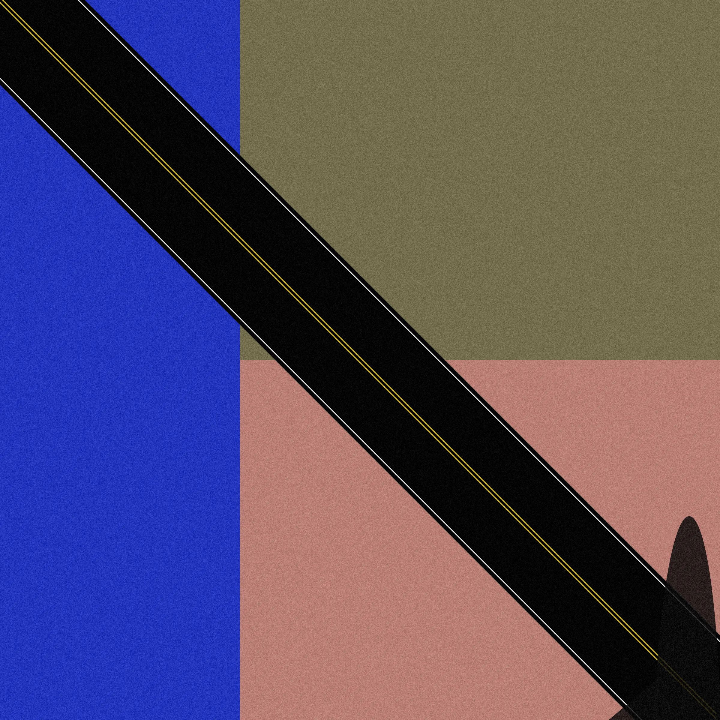 Theoretical Townships explores the tension between flatness and depth within aerial representations of landscape. The title references a well-known diagram, created in 1785, illustrating the method for numbering sections of a standard township survey. Mirroring the structure of this diagram, each output from Theoretical Townships is subdivided into a grid of sections, ranging from one to thirty-six. In addition to incorporating landscape elements, such as pivot irrigators, roads, and buildings, the code also overlays large blocks of color, which create associations with two-dimensional quilting patterns. Through this representational conflation of flatness and depth, the project reveals an inherent conflict between landscape and the grid: the former being an irregular, topographic continuum, and the latter operating as an abstract, geometrical device for measurement and control. Embedded within the tension between landscape and the grid is a complex set of relations regarding the history and politics of territorial expansion.