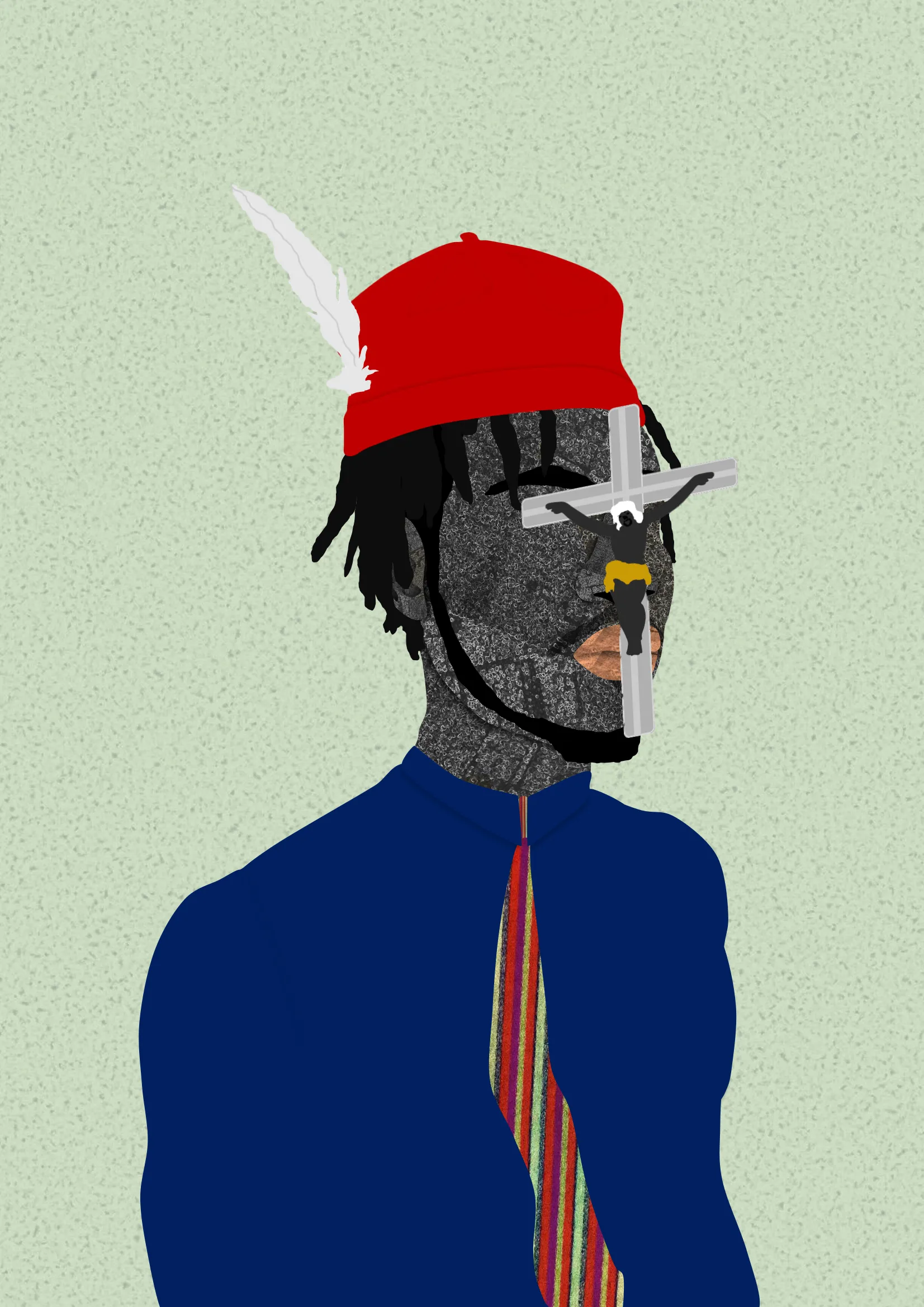 One person. Various personalities. A simple slap on the face changes everything. 

This Async Blueprints collection uses four (4) TYPES, each with three (3) LAYERS, and interesting STATES to create 1000 pieces, each featuring a portrait of the creator, Osinachi.

Partly inspired by the work of Belgian artist, René Magritte.