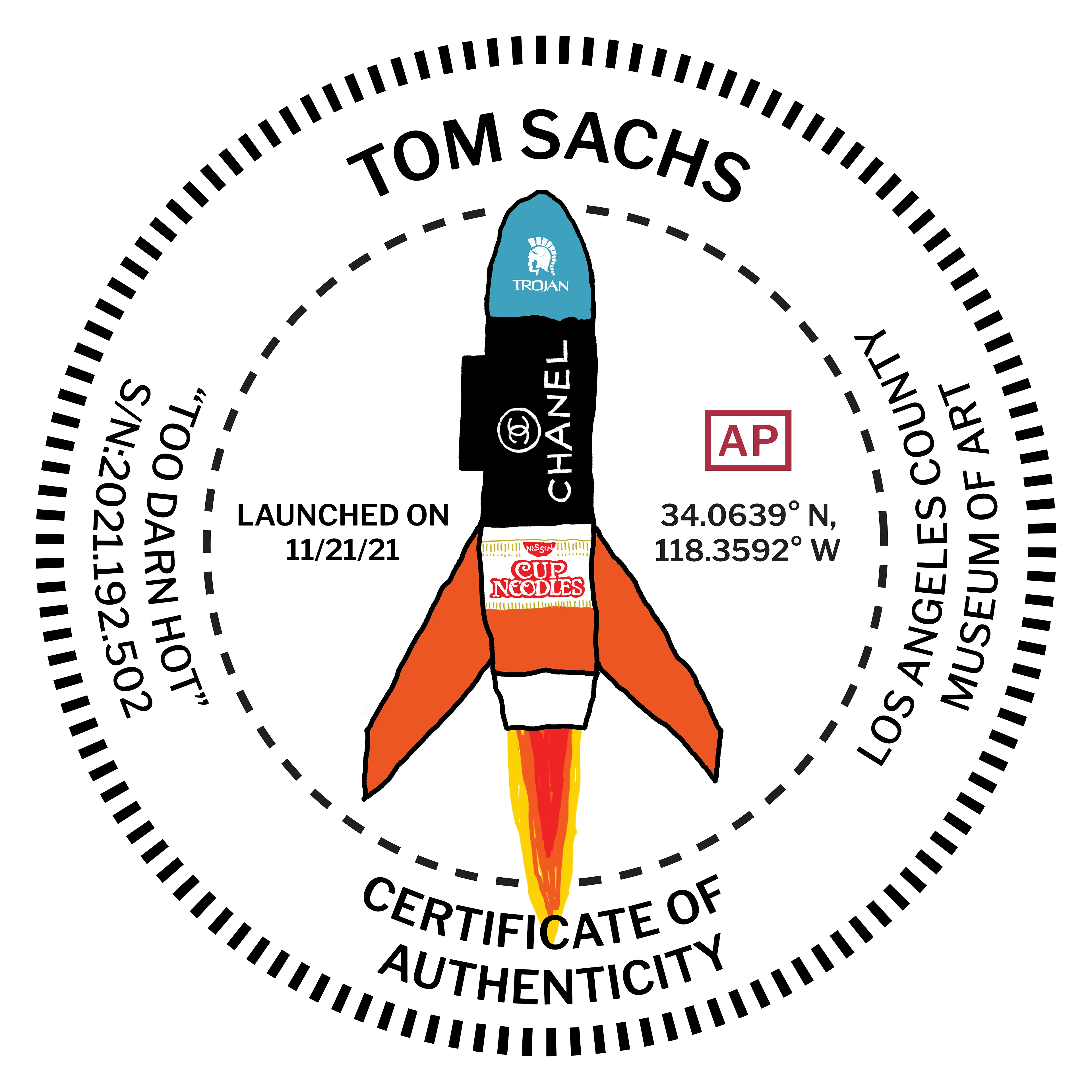 This NFT represents the Certificate of Authenticity for its corresponding “Too Darn Hot” [AP] physical print edition number