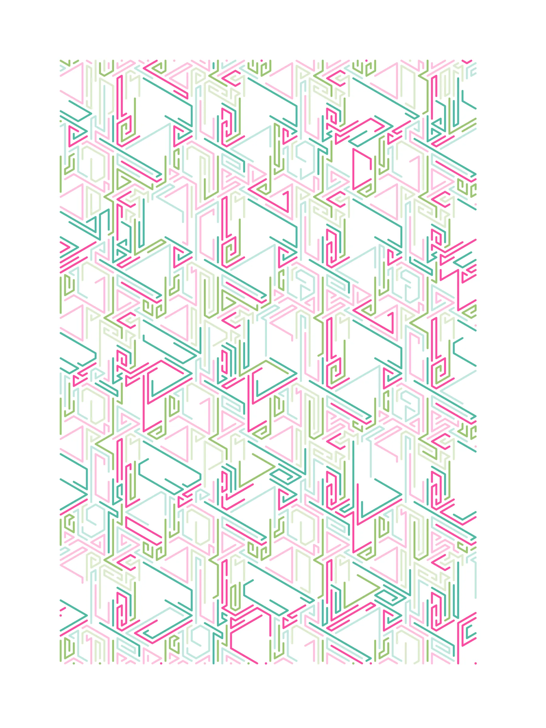 Every edition is accompanied by a physical, watercolor plot. Each plot will be made available to its owner for the cost of shipping. Details and schedule can be found in the project website.

This piece is a study of the interaction of simple rules, relying heavily on repetition to highlight how complex and subtle these interactions become.