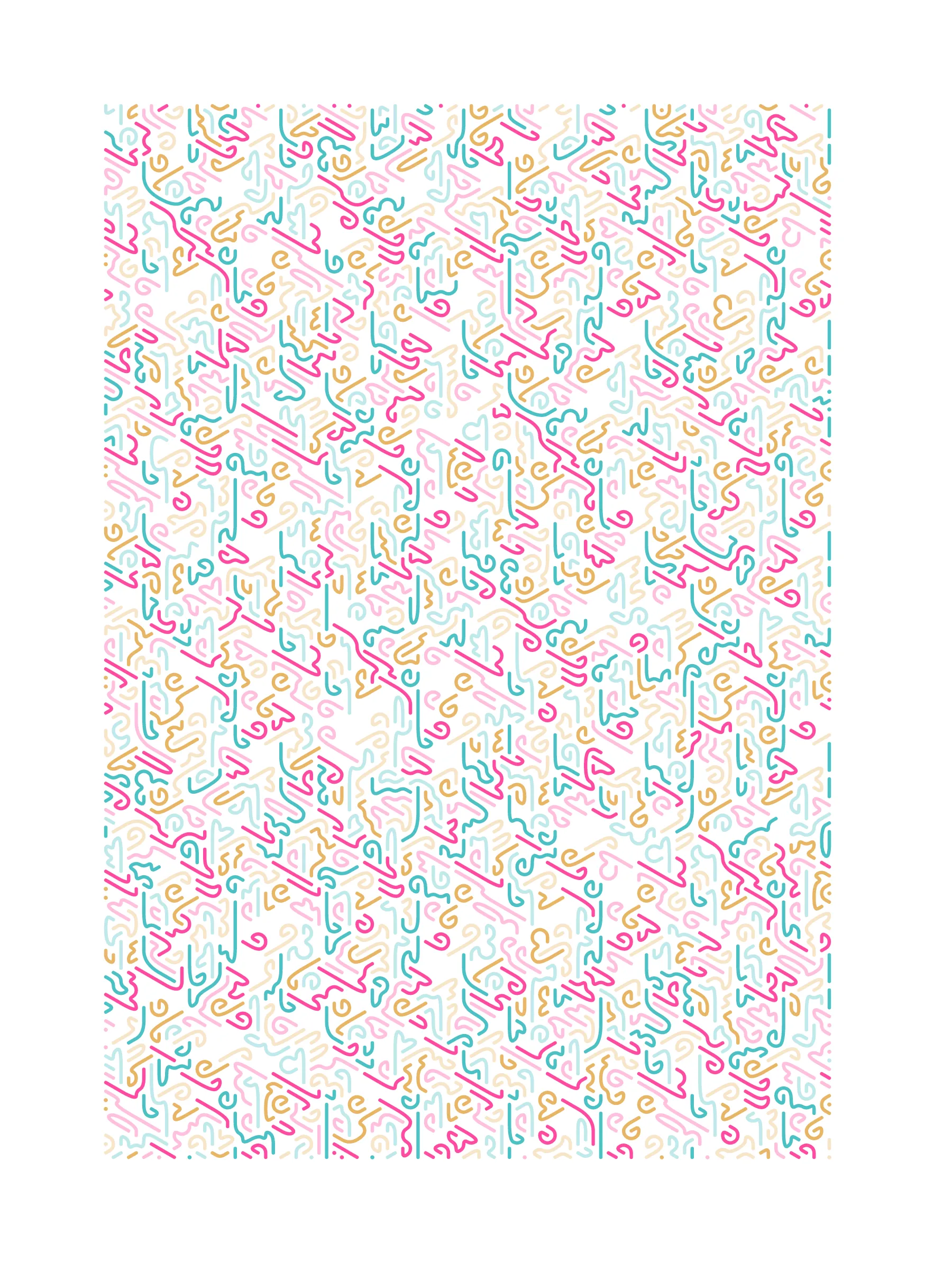 Every edition is accompanied by a physical, watercolor plot. Each plot will be made available to its owner for the cost of shipping. Details and schedule can be found in the project website.

This piece is a study of the interaction of simple rules, relying heavily on repetition to highlight how complex and subtle these interactions become.