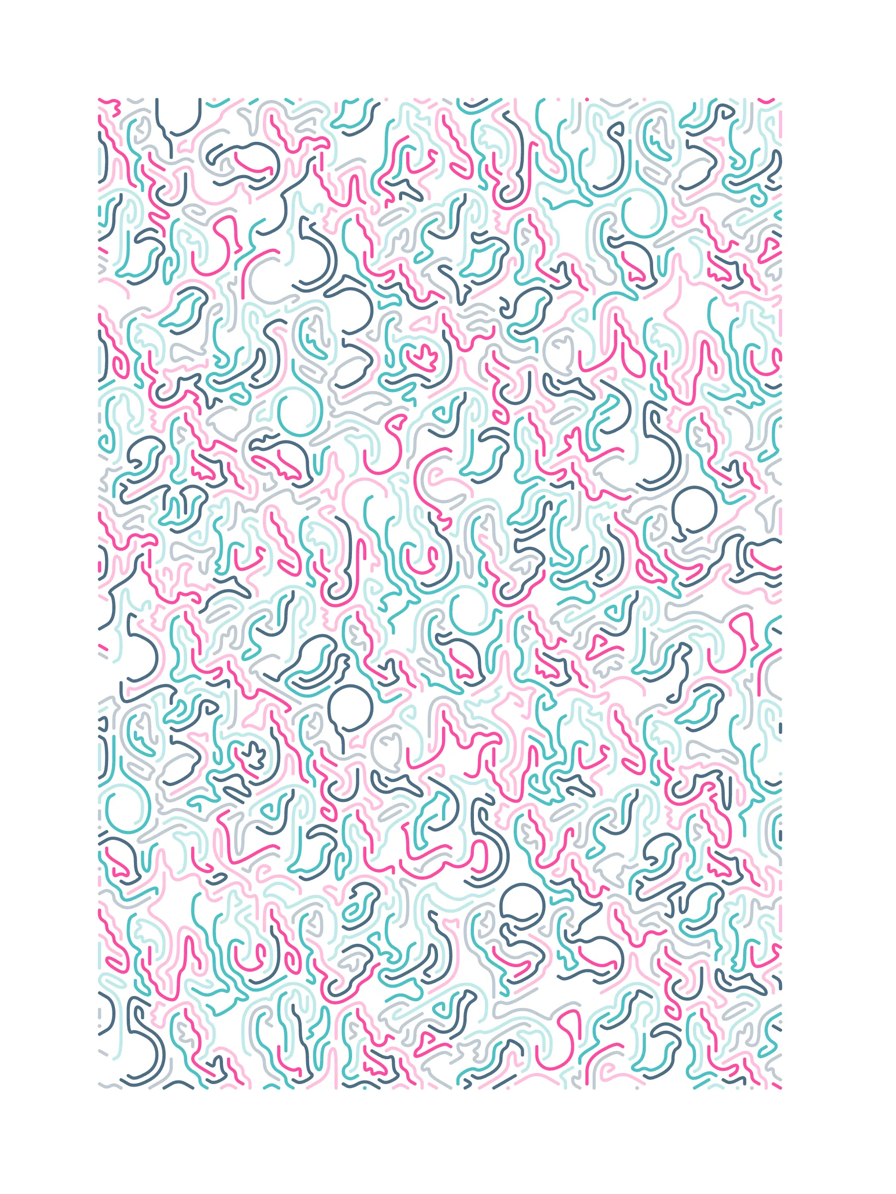 Every edition is accompanied by a physical, watercolor plot. Each plot will be made available to its owner for the cost of shipping. Details and schedule can be found in the project website.

This piece is a study of the interaction of simple rules, relying heavily on repetition to highlight how complex and subtle these interactions become.