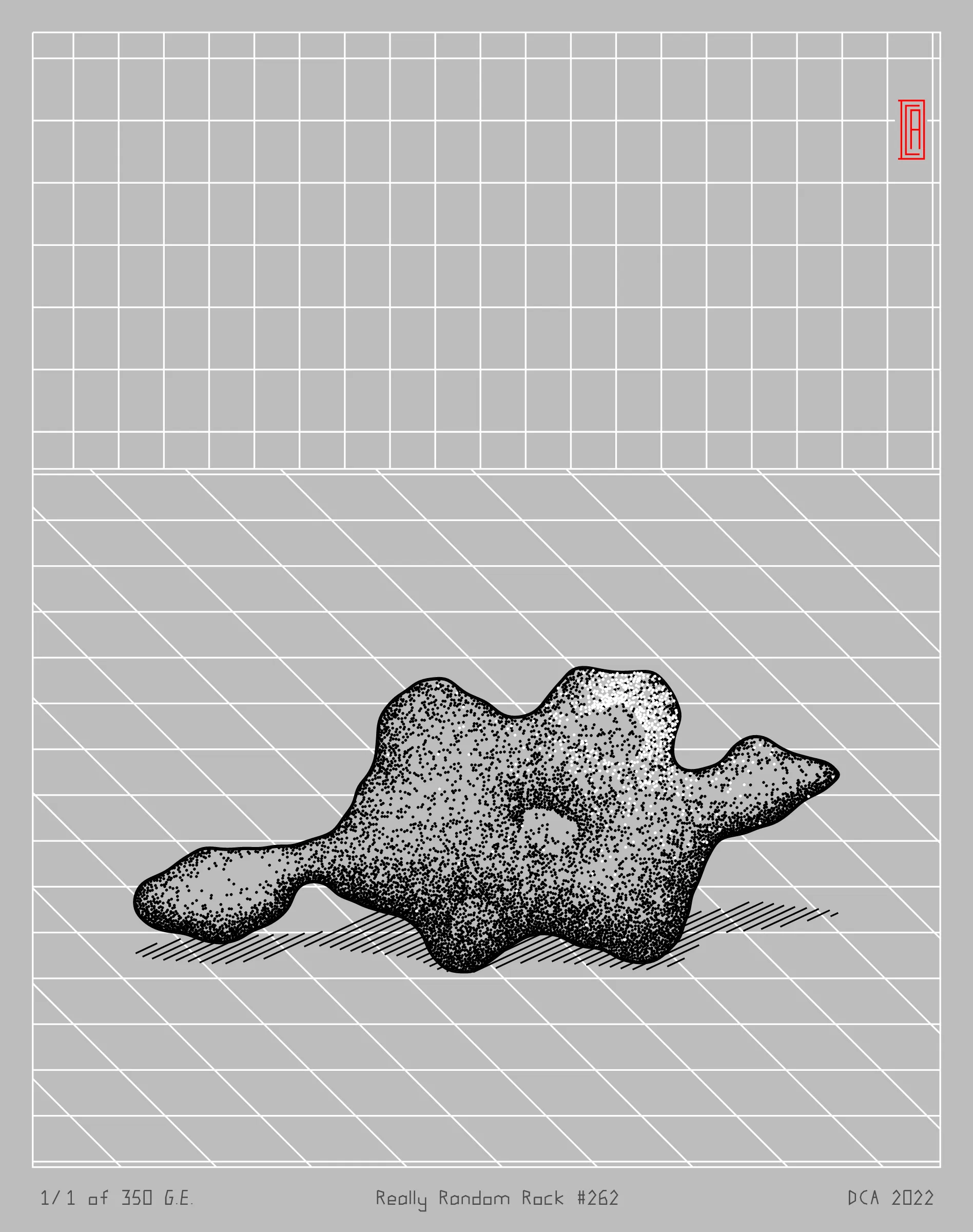 A project about nature and algorithm. It's easy to enjoy the randomness of a rock. Inspired by East Asian stone collecting, Really Random Rock brings a collection of 350 unique and unexpected viewing stones that generate from the random output of a hash string. Each rock is fully plottable and derives its form from a closed-loop shape expansion algorithm that makes countless calls to a random function. Through the very nature of randomness, resulting forms may occasionally resemble familiar things such as faces, animals, or landscapes. These results are purely coincidental and are celebrated as chance occurrences ...for this is the very essence of stone viewing and appreciation.
A plotting guide is available at the website above. ***Render times vary***