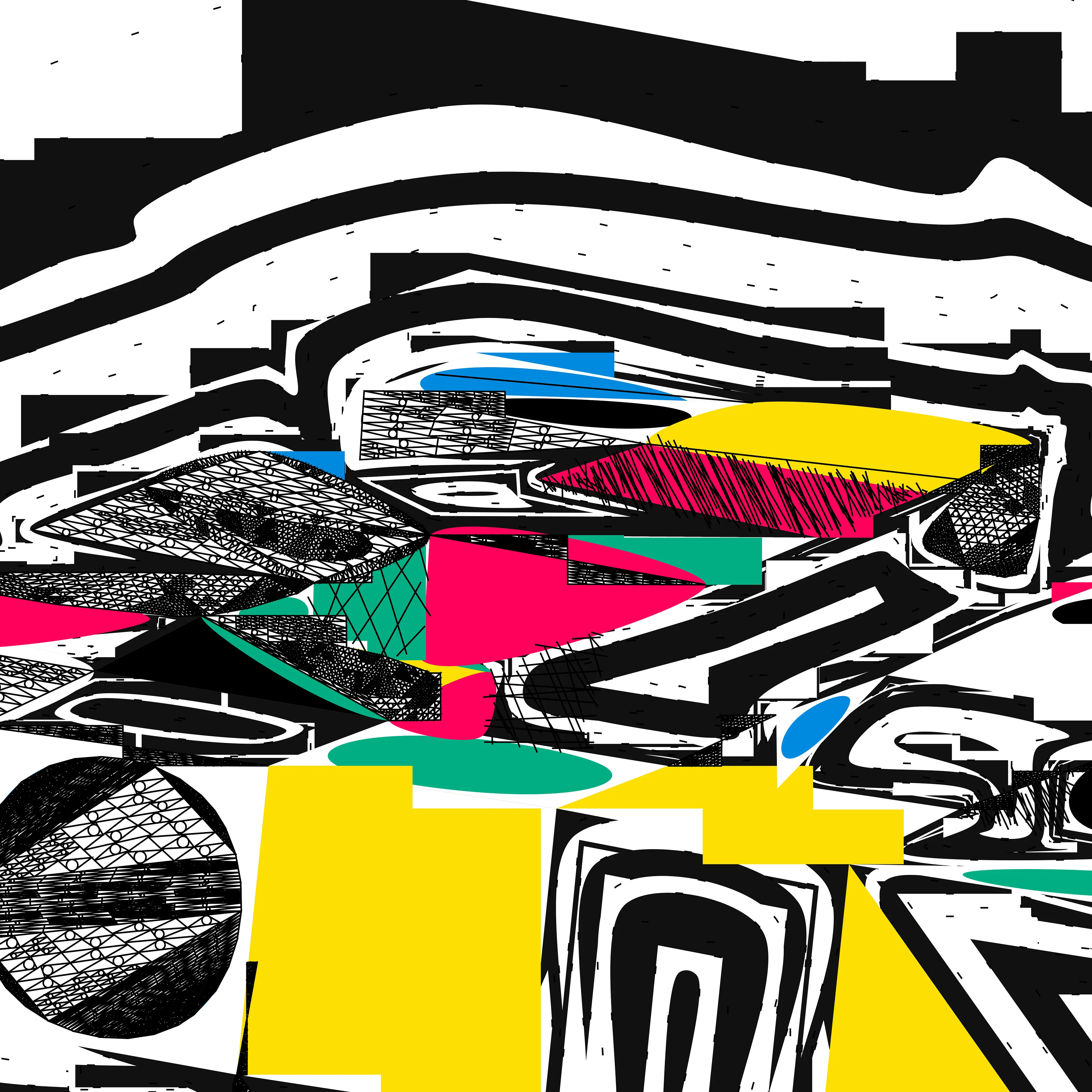 Polygon Etcetera is a lyrical and vibrant new algorithm arising from the playful manipulation of polygonal offsets, offering a chromatic counterpoint appropriately suited to the lush palette of Miami Beach. Represented at Art Basel 2025 in print form while existing as a series of 20 unique natively digital blockchain-based assets, this is the only new algorithmic series by Cherniak to be released in 2025.