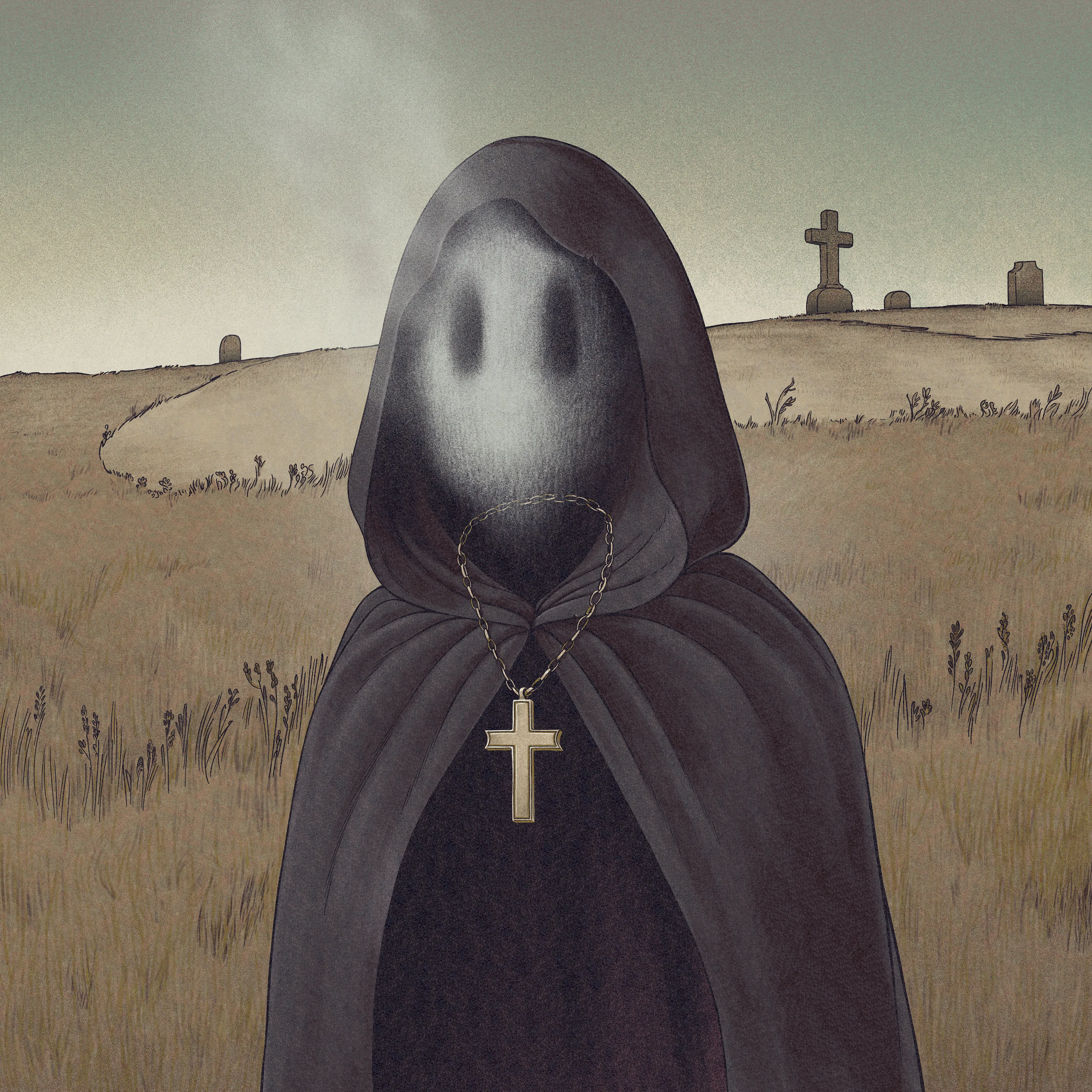 Digitally hand drawn using Adobe Photoshop + Wacom Cintiq. Colors derived from scanned and processed paper ephemera