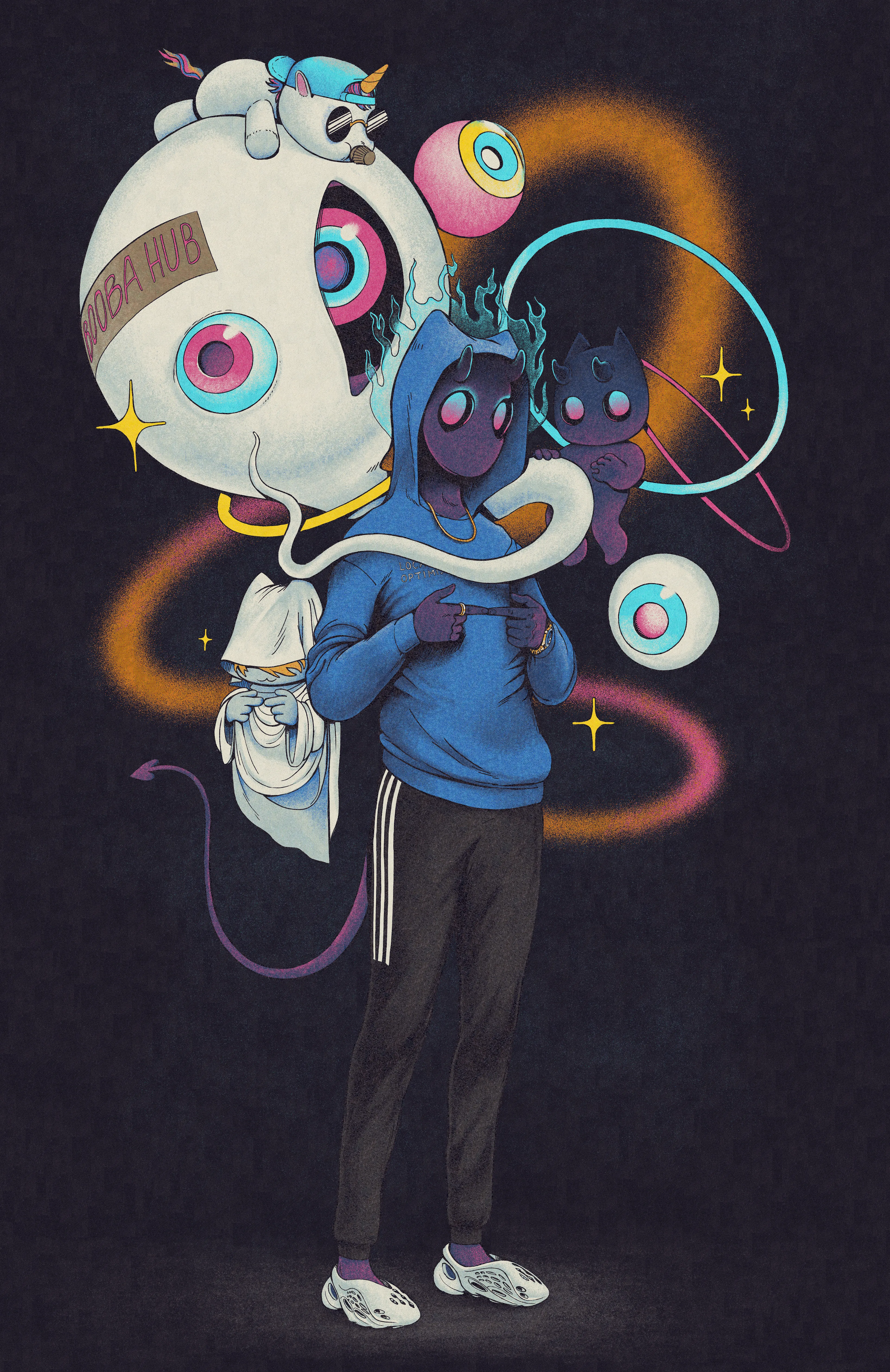 Digitally hand drawn using Photoshop CS4 + Wacom Intuos 4. Colors derived from scanned and processed paper ephemera.

4596×7080 pixels, Jpeg