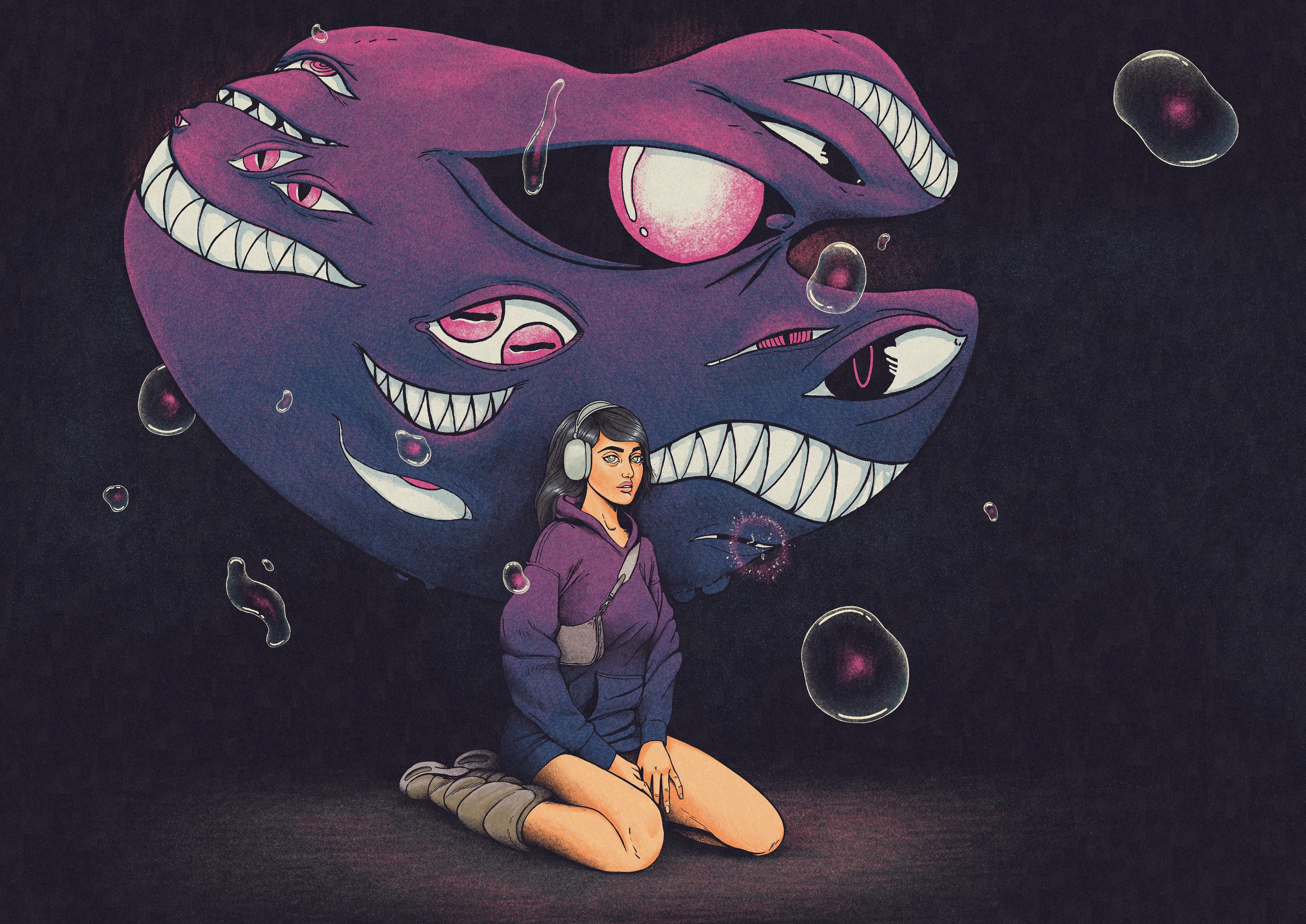 Digitally hand drawn using Photoshop CS4 + Wacom Intuos 4. Colors derived from scanned and processed paper ephemera.

5158×3649 pixels, Jpeg