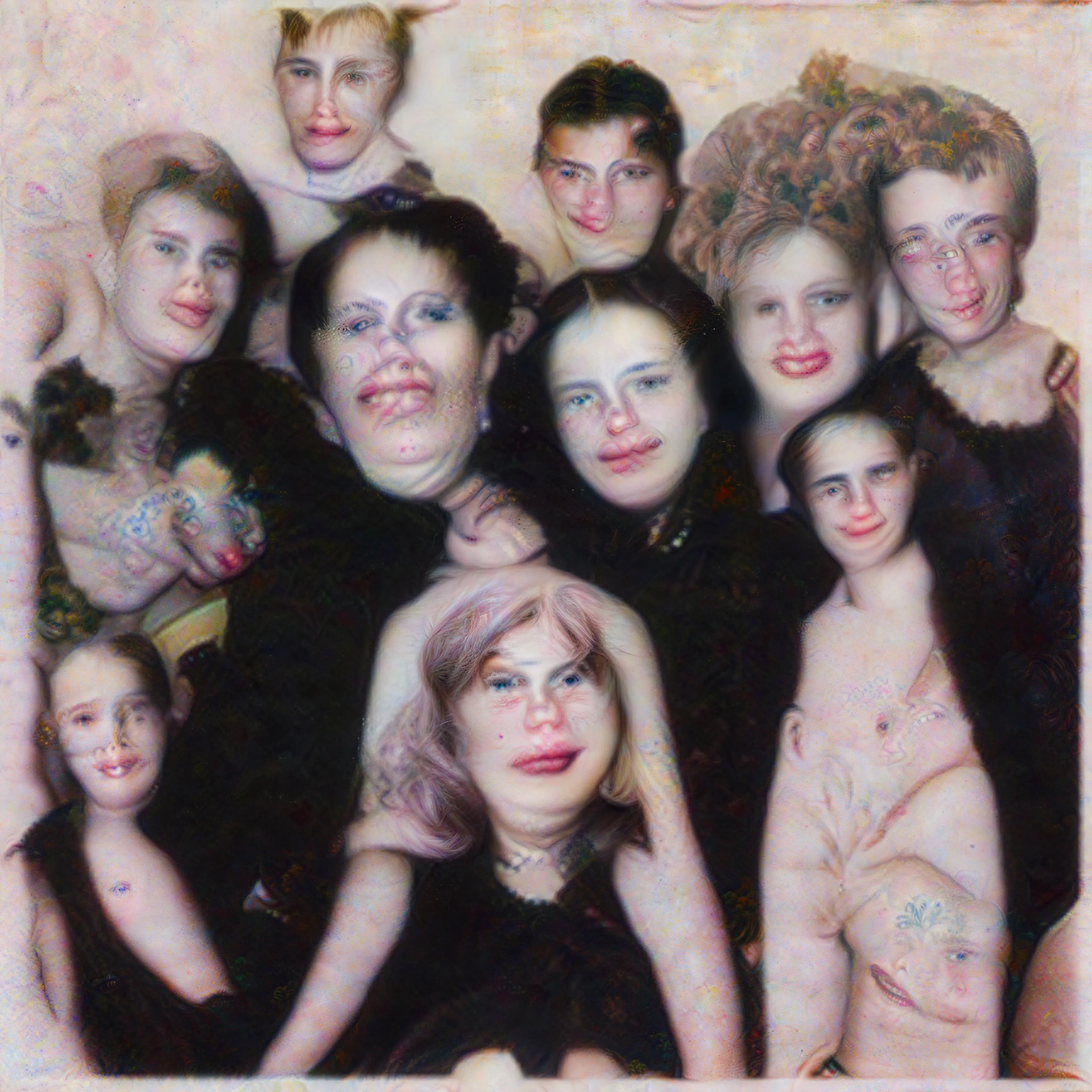 This photograph of a very strange family was taken in the mid-eighties, but the family remains unknown today. This picture was published in an obscure paper in the early nineties and it was only recently discovered.