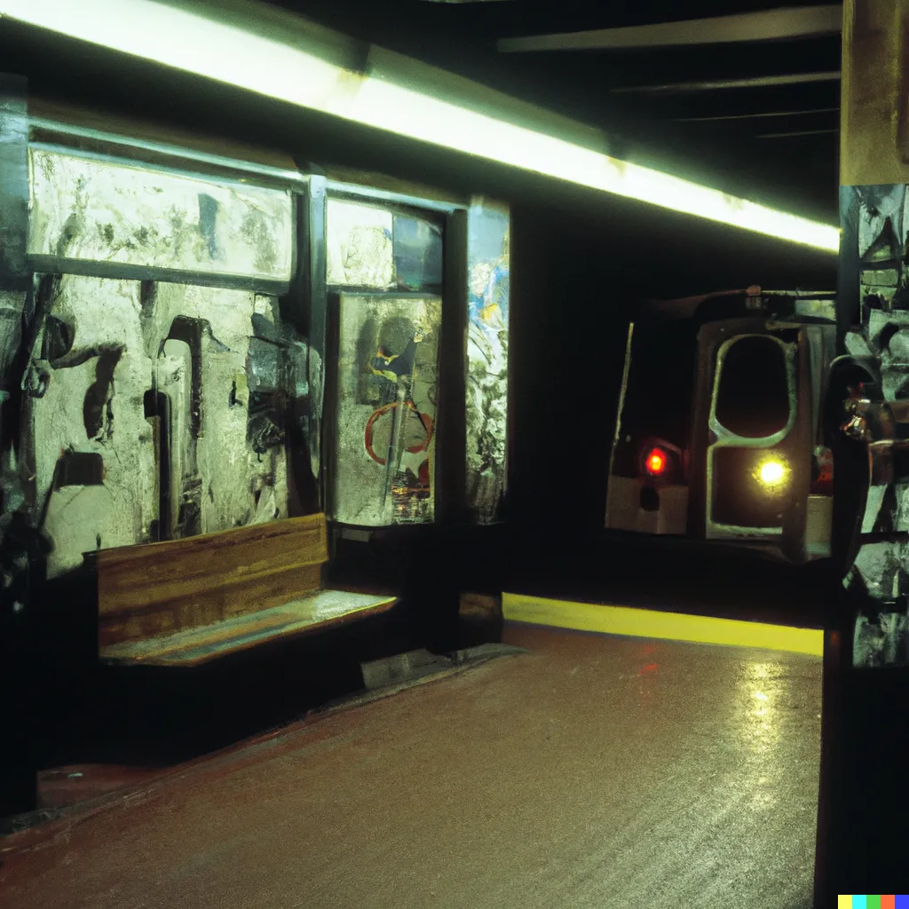 Norman Harman X DALL-E 2 

The Subway 20

This image was originally generated by the artist in 2022 using the now-deprecated DALL·E 2 model and downloaded from labs.openai.com.

The work reflects DALL·E 2’s distinct visual signature — a synthesis of surreal logic and painterly ambiguity. Figures emerge in soft focus, with forms that blur the line between object and hallucination. These compositional characteristics are unique to the model’s latent structure and cannot be authentically recreated using current systems.

Minted by the original creator as an ERC-721 token via Manifold, the work is preserved on-chain through tokenized metadata and decentralized media storage.