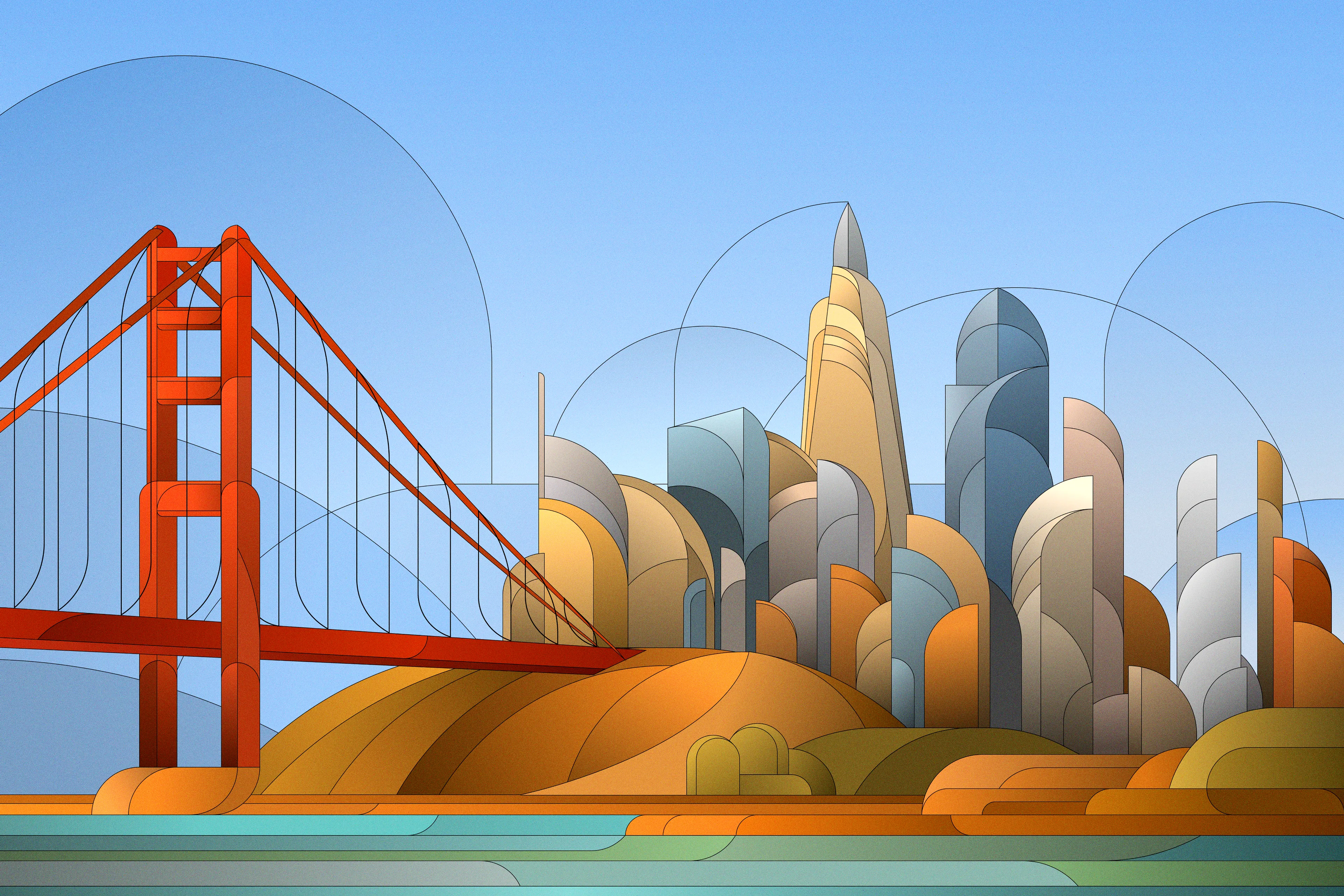 San Francisco has always been a city I mostly knew through movies; fragments of images, colors, silhouettes, that stayed somewhere in my mind long before I ever tried to draw it

choosing what to include or leave out was already a challenge

But the real battle was the Golden Gate.
Reinterpreting one of the most recognizable structures on earth using my language took hours of adjustments, tests, and failures before it finally clicked I hope you guys will appreciate it 

It’s the bridge, but it’s also not the bridge, it’s my version of it

I tried to integrate as many references as possible: the hills, the shards of the skyline, and that distinct mix between nature and architecture that defines the city.

This work is the way San Francisco exists in my brain
a place built from memories I never had, images I absorbed, and shapes I transformed until they became mine. 

Another chapter of the world, rewritten through my own language.