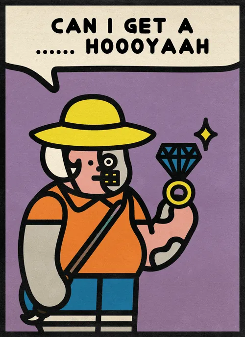 This JPG People's phrase can still be changed.

Please check NFT STATUS property:
PERMANENT RESIDENT = No more changes possible.
TOURIST = Phrase can still be changed.
DOPPELGANGER = The image is a duplicate. Image can be regenerated.
BROKEN CHATBOT = The phrase is a duplicate. Phrase can still be changed.