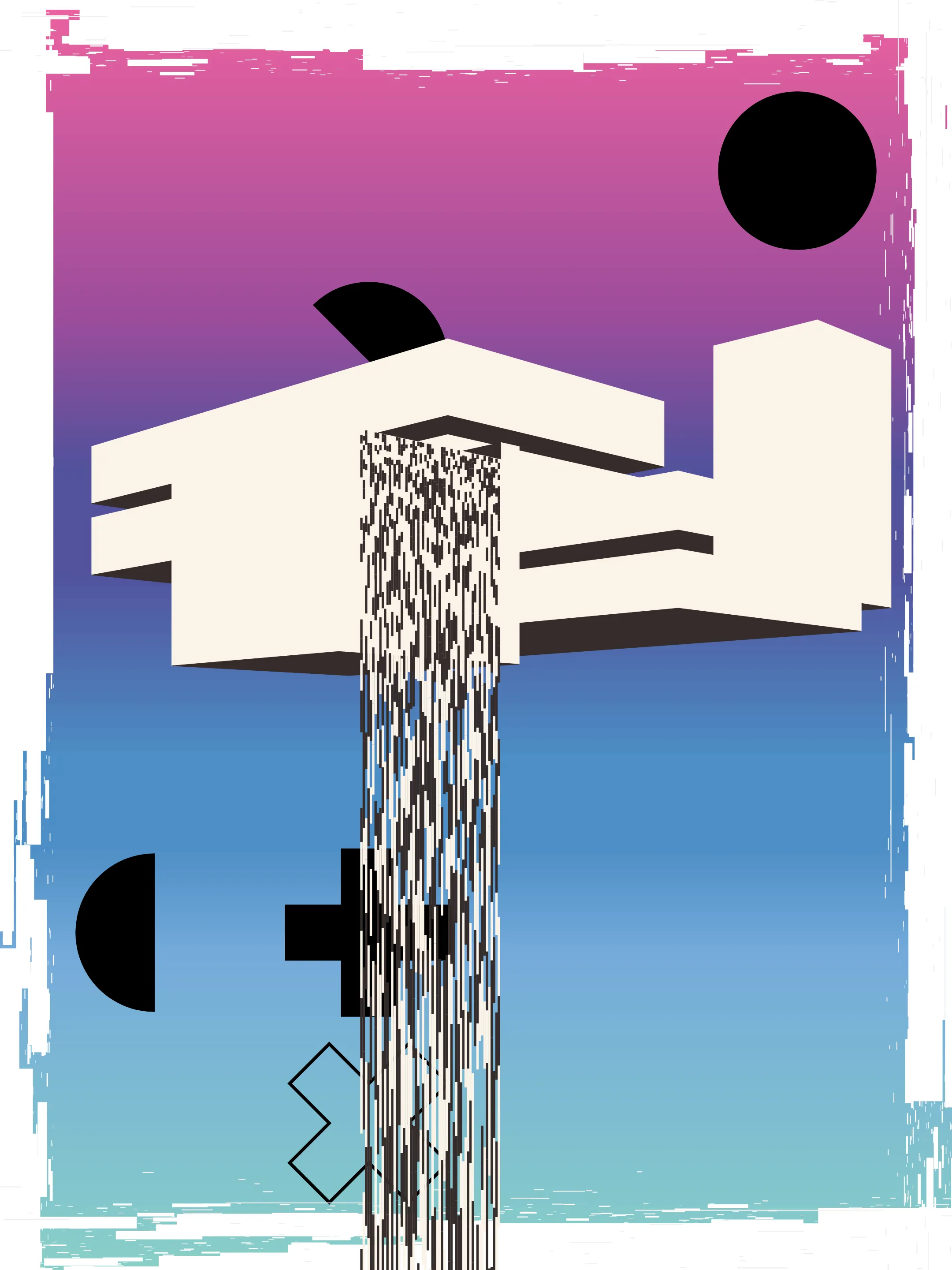 Take the futurism of mid-1990s graphic design, merged with the fake-nostalgia vaporwave of a reimagining of Win95, channeled through the lens of modern generative art and you get FALLiNGWATER. Swapping Jolt Cola for Green Tea, Coral Draw and Photoshop 2.5 for code and a single poster design for an infinite number of variations, Daniel digs back into what made him love graphic design in the first place for his entry to the Flatlands group show.