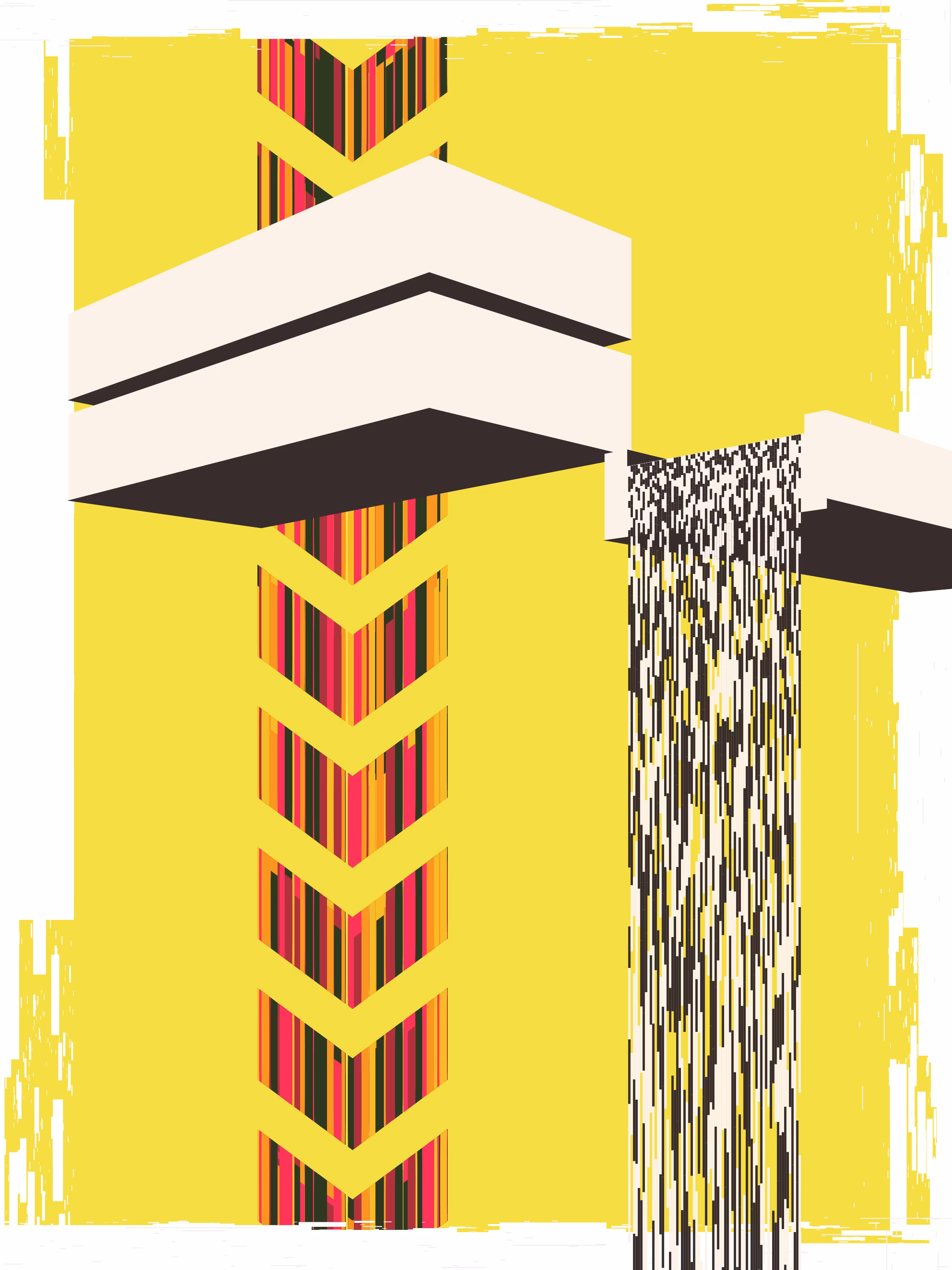 Take the futurism of mid-1990s graphic design, merged with the fake-nostalgia vaporwave of a reimagining of Win95, channeled through the lens of modern generative art and you get FALLiNGWATER. Swapping Jolt Cola for Green Tea, Coral Draw and Photoshop 2.5 for code and a single poster design for an infinite number of variations, Daniel digs back into what made him love graphic design in the first place for his entry to the Flatlands group show.