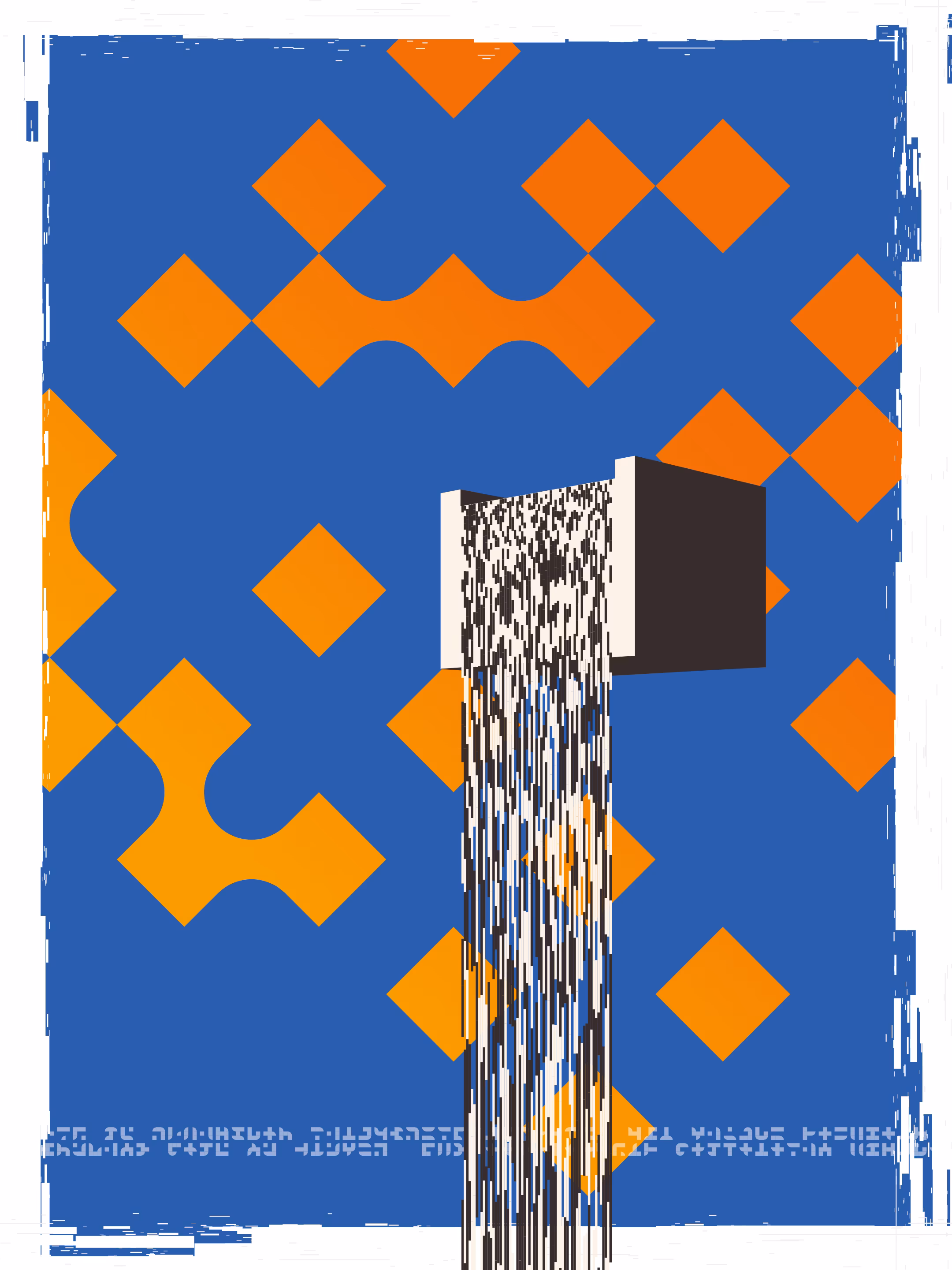 Take the futurism of mid-1990s graphic design, merged with the fake-nostalgia vaporwave of a reimagining of Win95, channeled through the lens of modern generative art and you get FALLiNGWATER. Swapping Jolt Cola for Green Tea, Coral Draw and Photoshop 2.5 for code and a single poster design for an infinite number of variations, Daniel digs back into what made him love graphic design in the first place for his entry to the Flatlands group show.