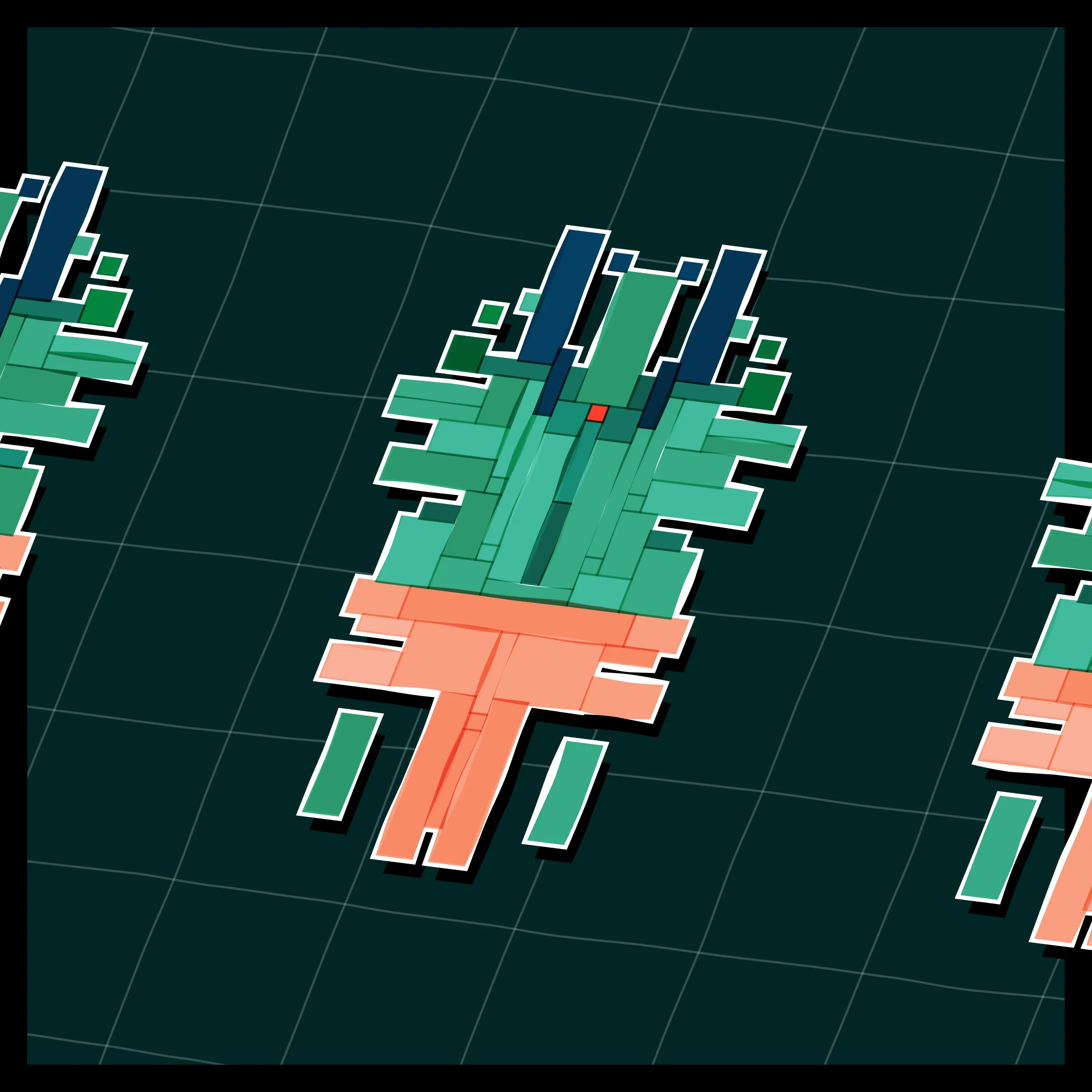 Perfectly symmetric - imperfectly drawn. Exploring the contrast between precision and chance in a playful spacecraft / papercraft setting. 