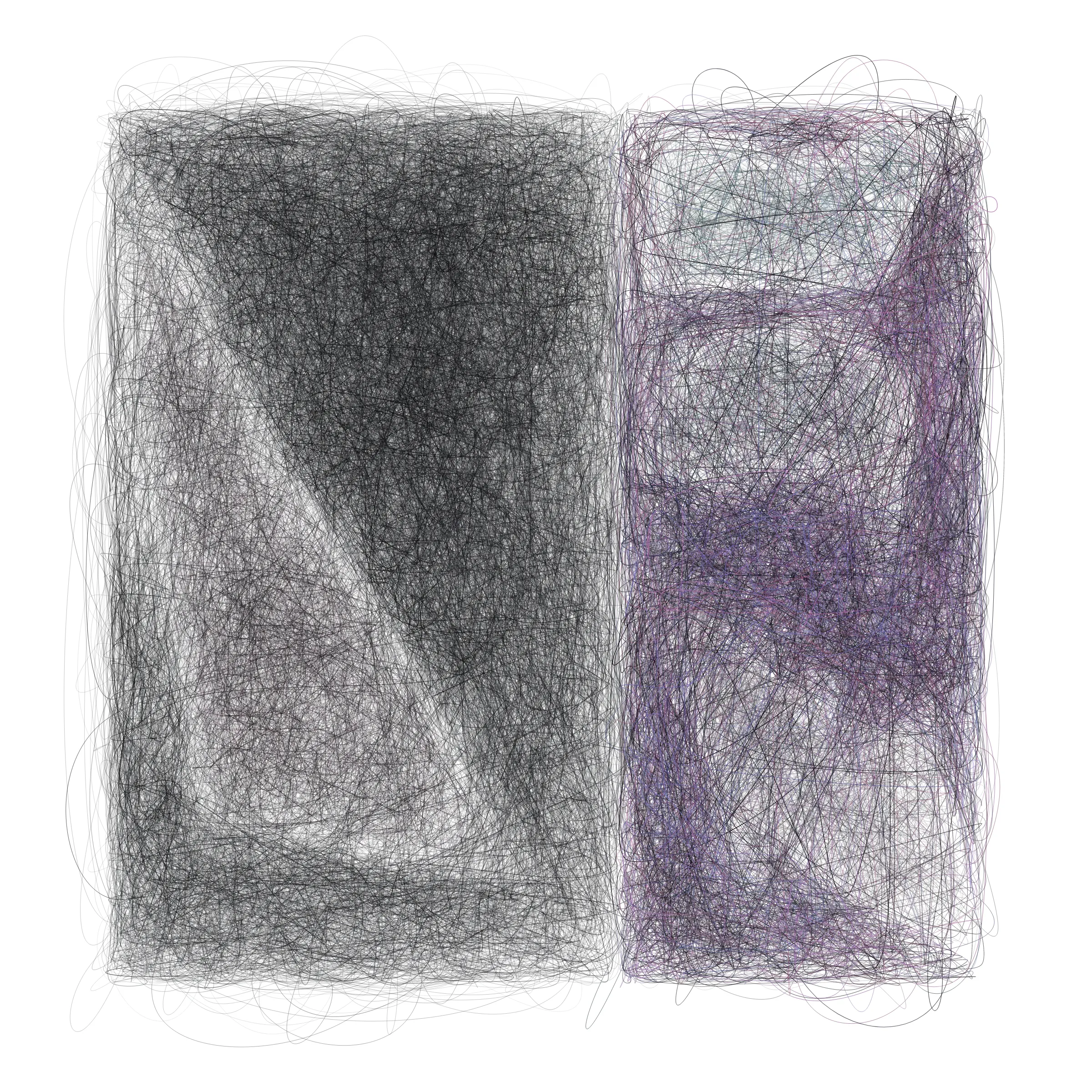 Scribbles on Scribbles on Scribbles ➿ This series is an exploration of chaos and order – how seemingly random movements in the microscopic scale can be more than meets the eye. Simple guiding rules transfigure chaotic movements into beautiful order. Life, as we know it, can be expressed in a similar fashion. Our decisions, unexpected occurrences, and even our seemingly meaningless place in the Universe are not just mere coincidences, but providential orchestrations of the Designer. [ Mints will be sold via a dutch auction. Starting price will be set at 3eth and decrease every 5 minutes with a resting price of 0.25eth. i.e.
3eth, 2.5eth, 2eth, 1.5eth, 1.25eth, 1.0eth, 0.75eth, 0.5eth, 0.25eth ]