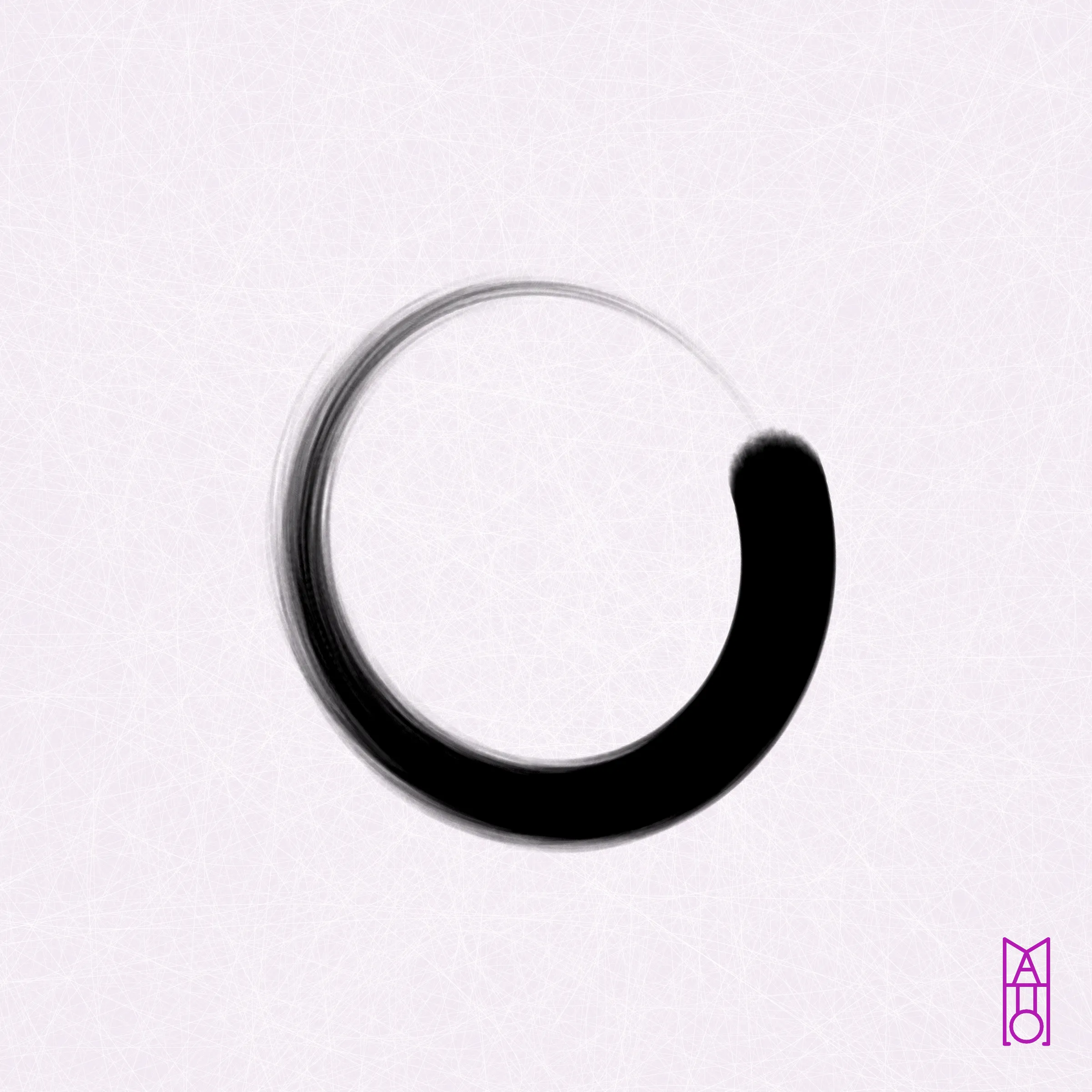 In Zen, ensō is a symbol that represents elegance and enlightenment. It is typically painted by hand in an uninhibited way, allowing for unexpected and beautiful results. Inspired by sumi-e (ink wash painting), this project mimics the practice of painting an ensō in ink by utilizing p5.js. Each generated image uses values from a unique transaction hash to determine paper, brush, ink, the quantity of ink held by each bristle, how quickly the ink flows, and more—all with the goal of creating a simple yet serendipitous painting.
