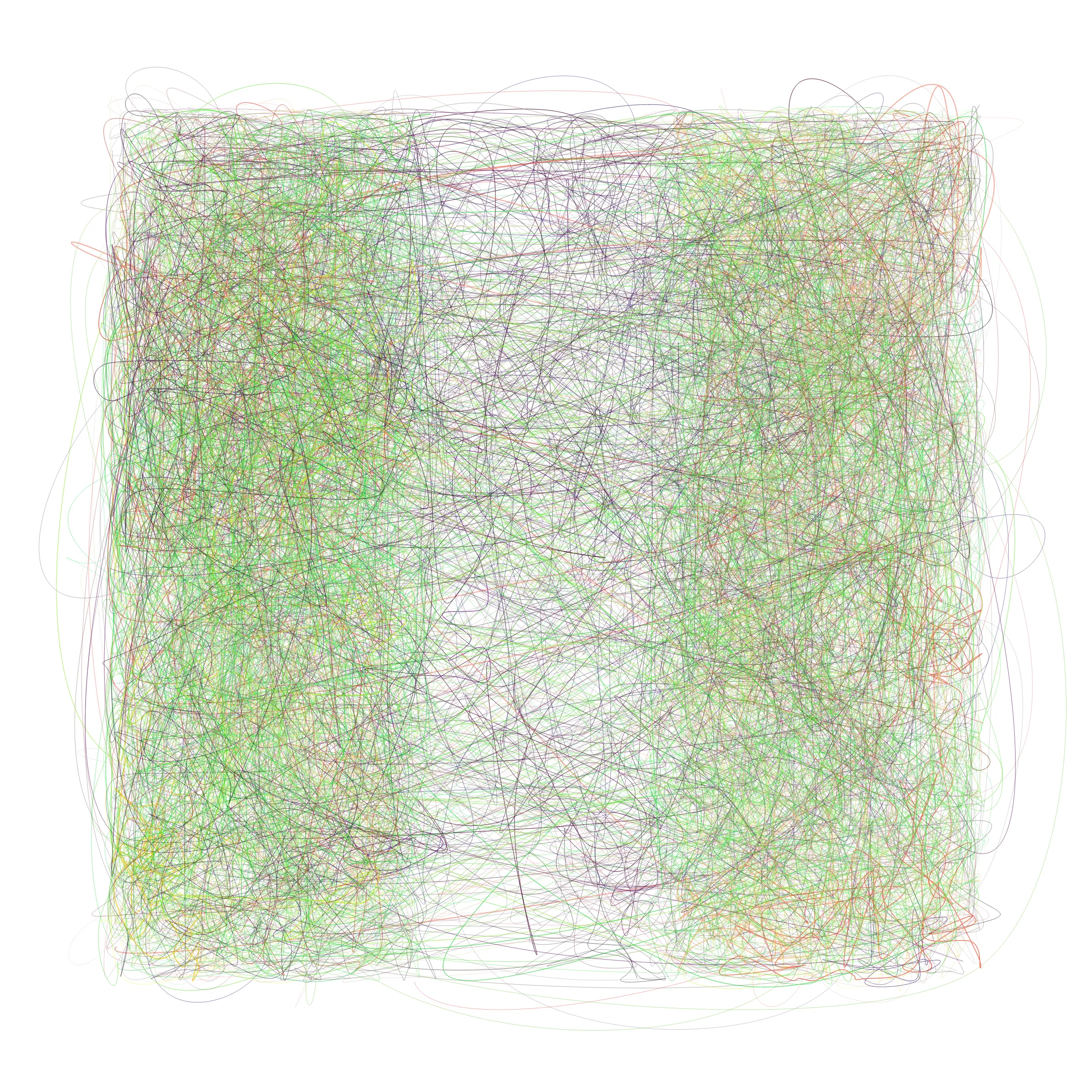 Scribbles on Scribbles on Scribbles ➿ This series is an exploration of chaos and order – how seemingly random movements in the microscopic scale can be more than meets the eye. Simple guiding rules transfigure chaotic movements into beautiful order. Life, as we know it, can be expressed in a similar fashion. Our decisions, unexpected occurrences, and even our seemingly meaningless place in the Universe are not just mere coincidences, but providential orchestrations of the Designer. [ Mints will be sold via a dutch auction. Starting price will be set at 3eth and decrease every 5 minutes with a resting price of 0.25eth. i.e.
3eth, 2.5eth, 2eth, 1.5eth, 1.25eth, 1.0eth, 0.75eth, 0.5eth, 0.25eth ]