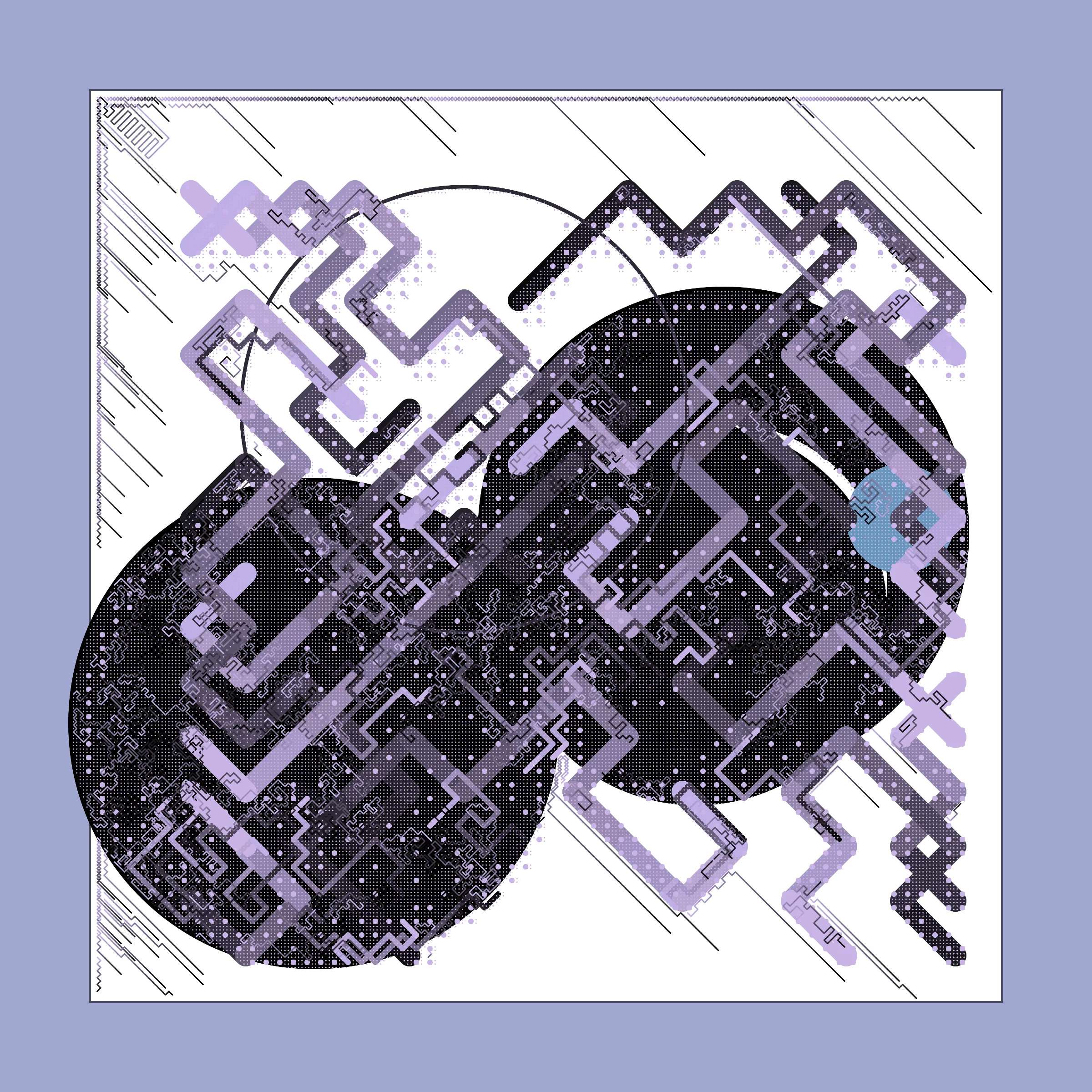 ﻿Abstraction is a complex abstract artwork created in several stages where each new element drawn takes into account the elements drawn in the previous stages.