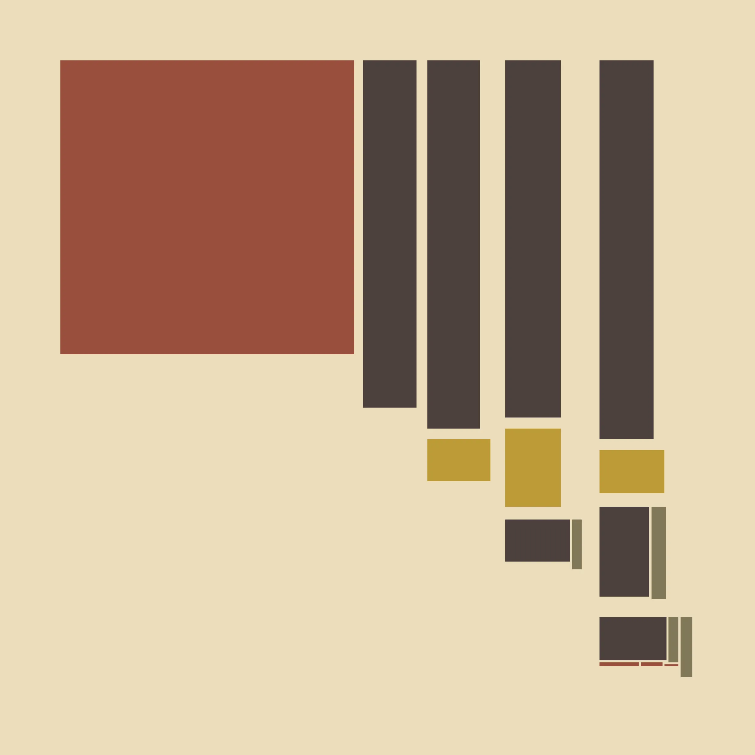 Recursion is a generative art project whose concept is recursion. Each variation starts with a block which is irregularly divided into smaller blocks, which are then divided into smaller blocks, which are then divided into smaller blocks, etc, based on a defined depth (to better visualize this concept, take a look at https://hevey.art/blog/recursion-concept). In this project, even the script is recursive! The script is able to generate a large number of variations and each of these variations is then able to generate its own variations (keeping the same properties) with a single click on the image.